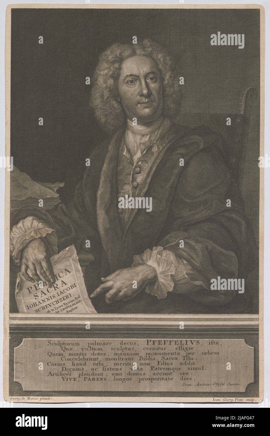 (....) (...) '. Johann Andreas Pfeffel d. Ä graveur, après : George des Marées (ou Desmarées) (1697-1776), artiste Banque D'Images
