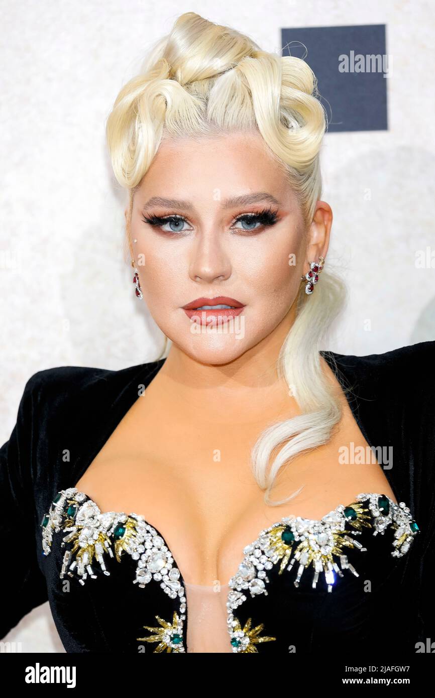 Christina Aguilera participe au Gala amfAR Cannes 2022 lors du Festival de Cannes 75th, à l'Hôtel du Cap-Eden-Roc à Cap d'Antibes, France, le 26 mai 2022. Banque D'Images