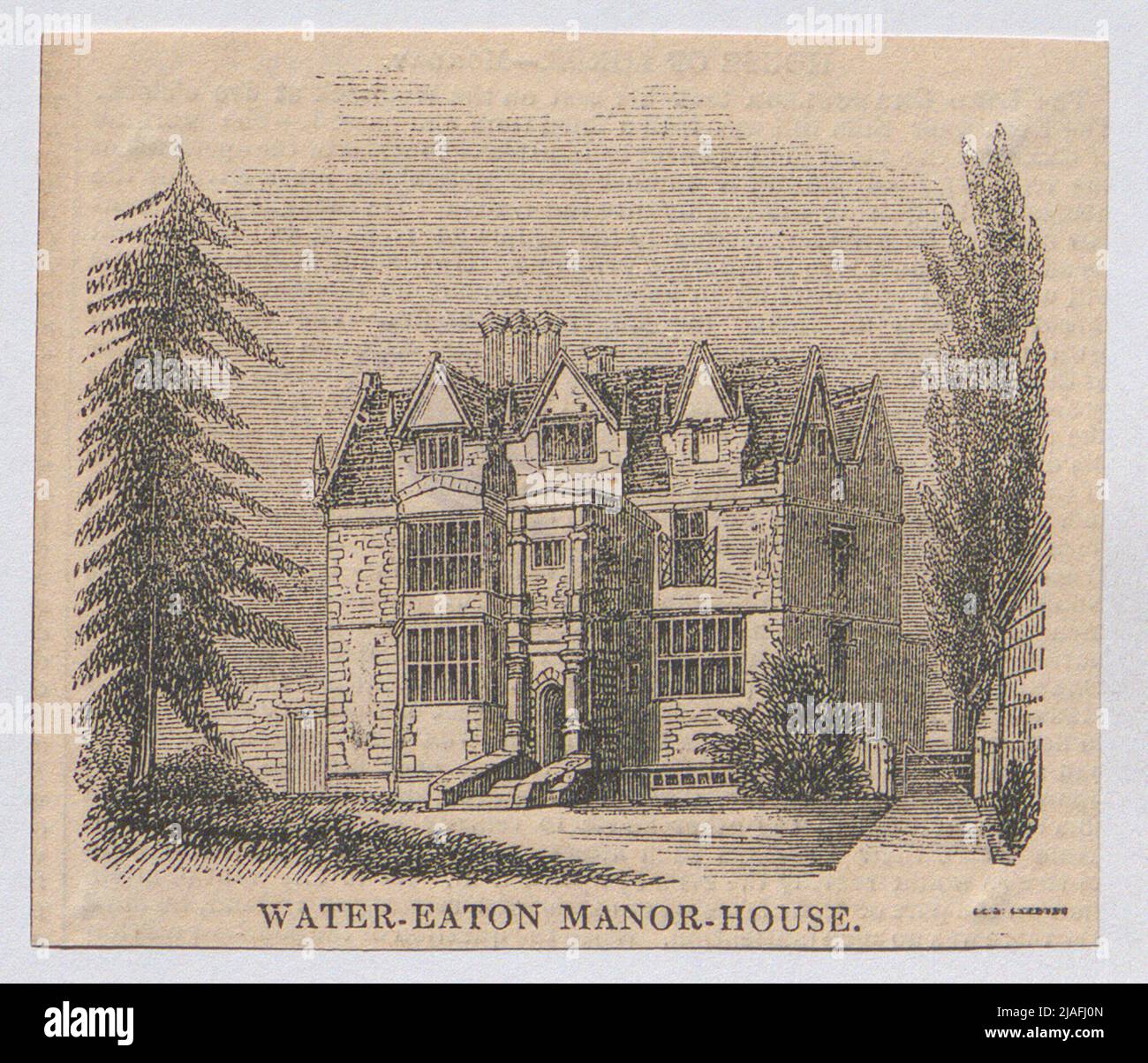 WATER-EATON MANOR-HOUSE.'. Water Eaton, Herrenhaus, Angleterre (aus « The Illustrated London News »). Inconnu Banque D'Images