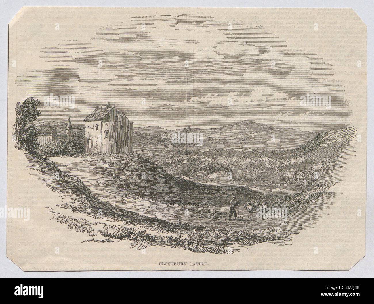 Château de Closeburn.'. Château de Closeburn, Turmhaus à Schottland (aus 'The Illustrated London News'). Inconnu Banque D'Images