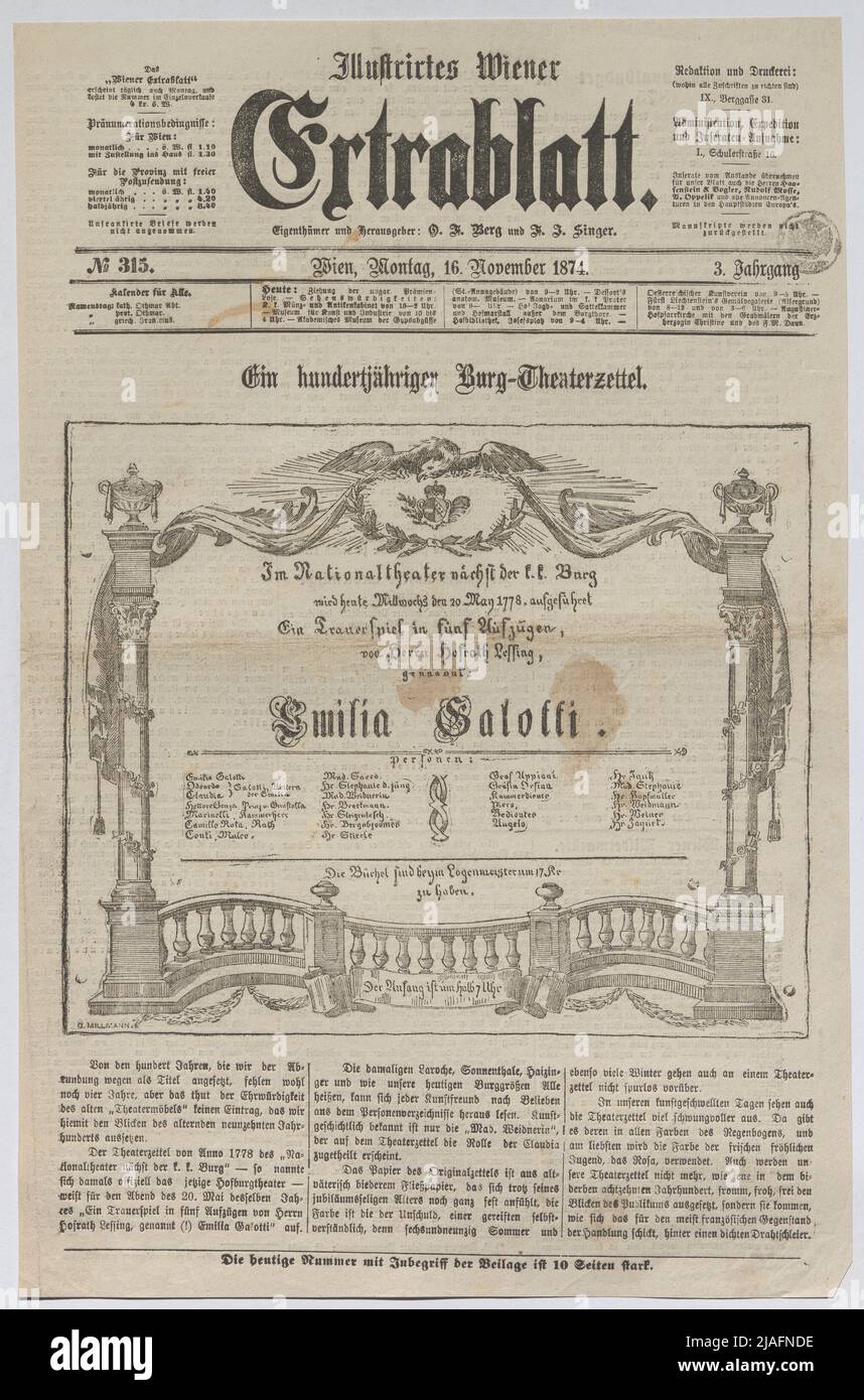 Une glissade de théâtre de château vieille de cent ans. ' Banque D'Images