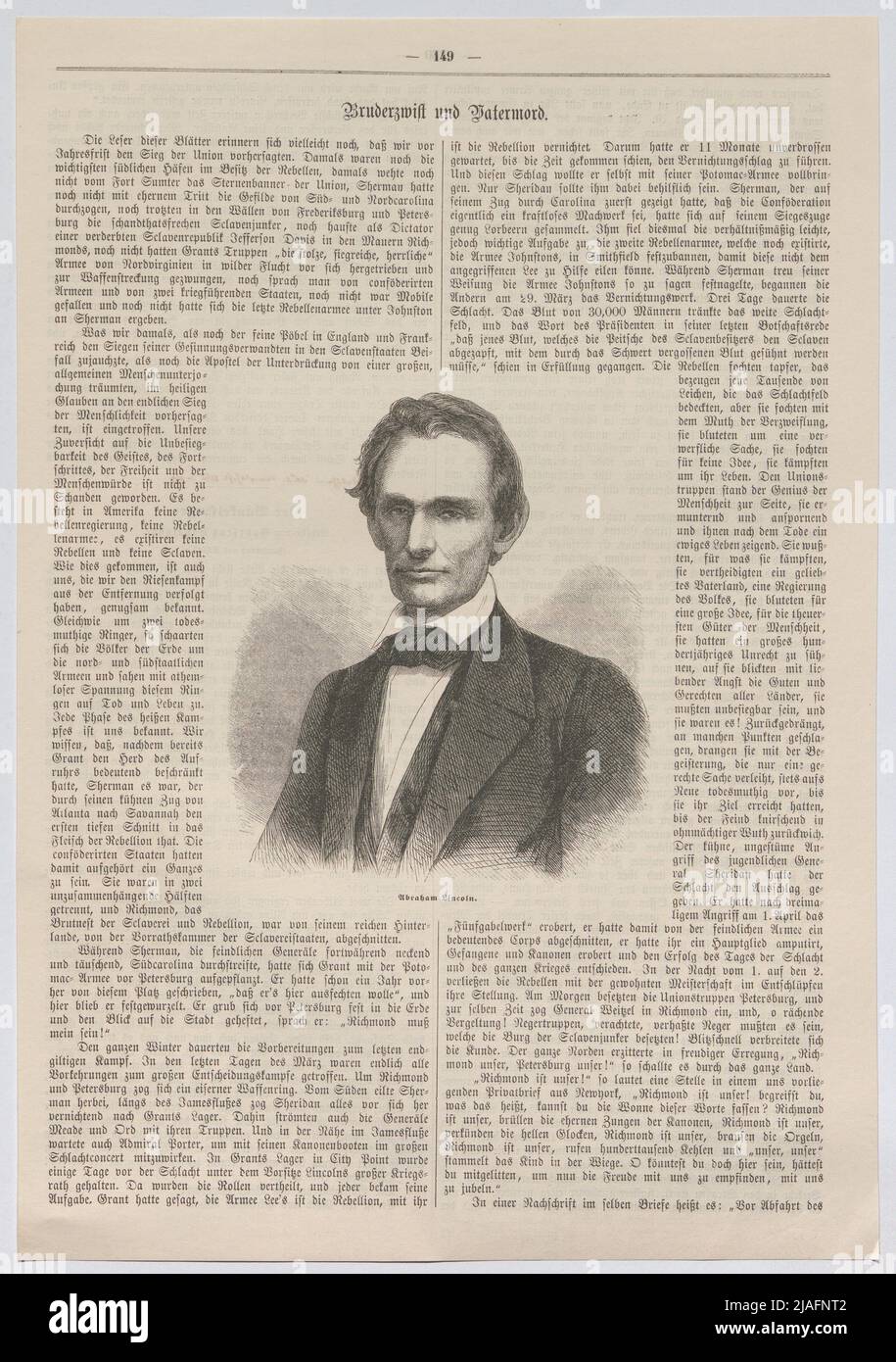 Abraham Lincoln (du magazine mensuel illustré de Waldheim). Inconnu Banque D'Images