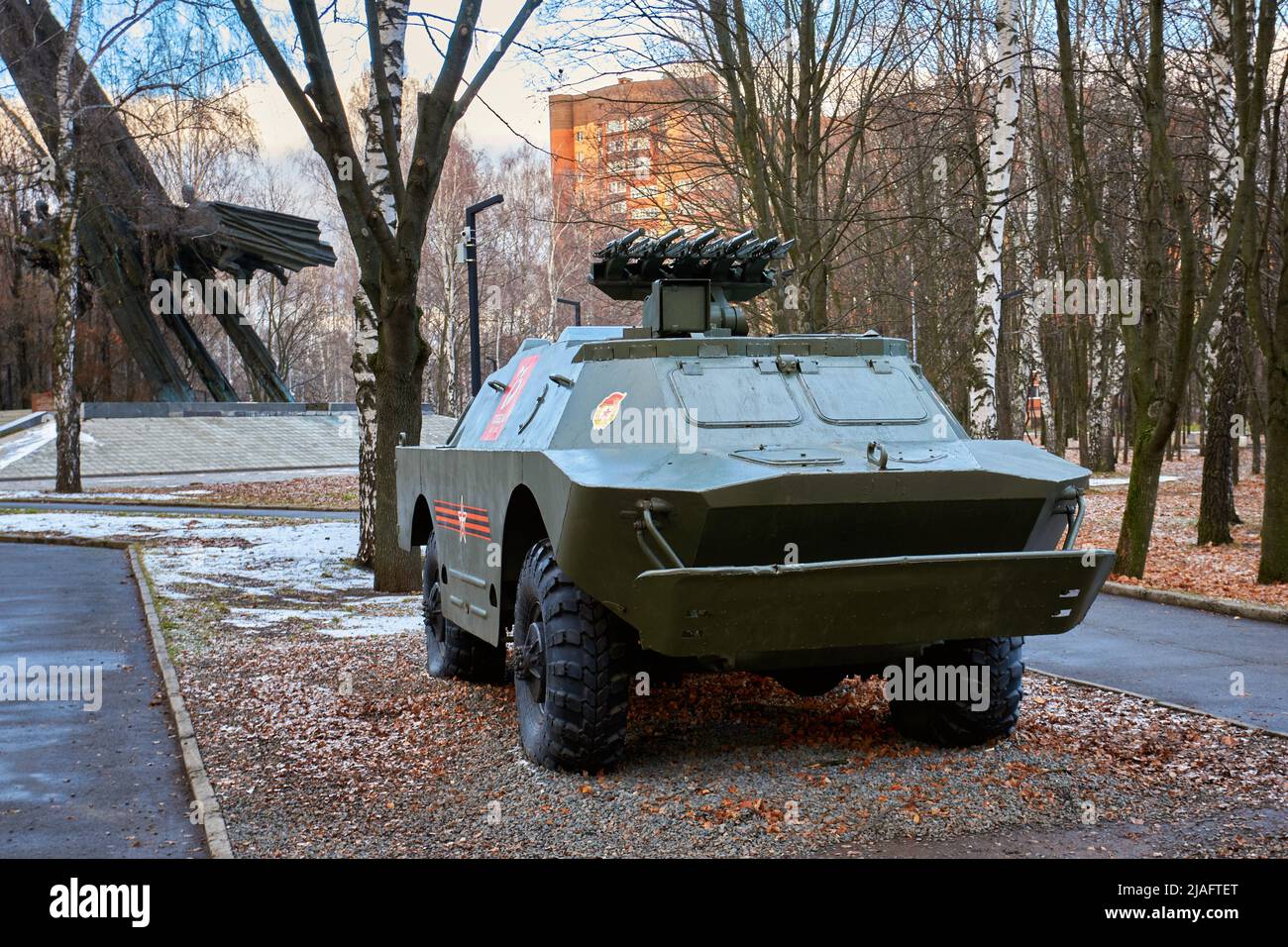 Ryazan, Russie - 22 novembre 2021 : BRDM, véhicule blindé russe de reconnaissance et de patrouille Banque D'Images
