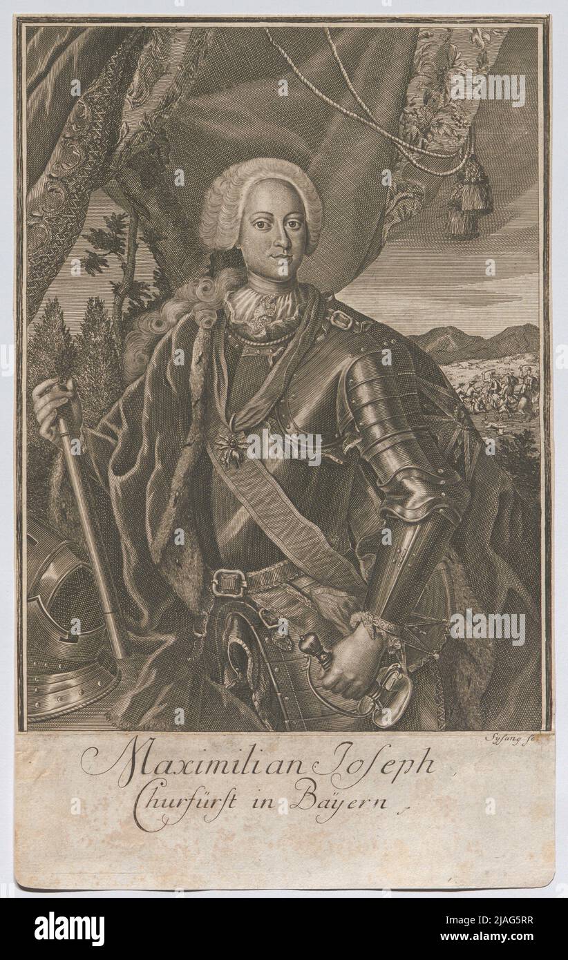 Maximilian Joseph, Churfürst en Bavière. '. Maximilien III Joseph, électeur de Bavière. Johann Christoph Sysang (1703-1757), Copper Engraver Banque D'Images