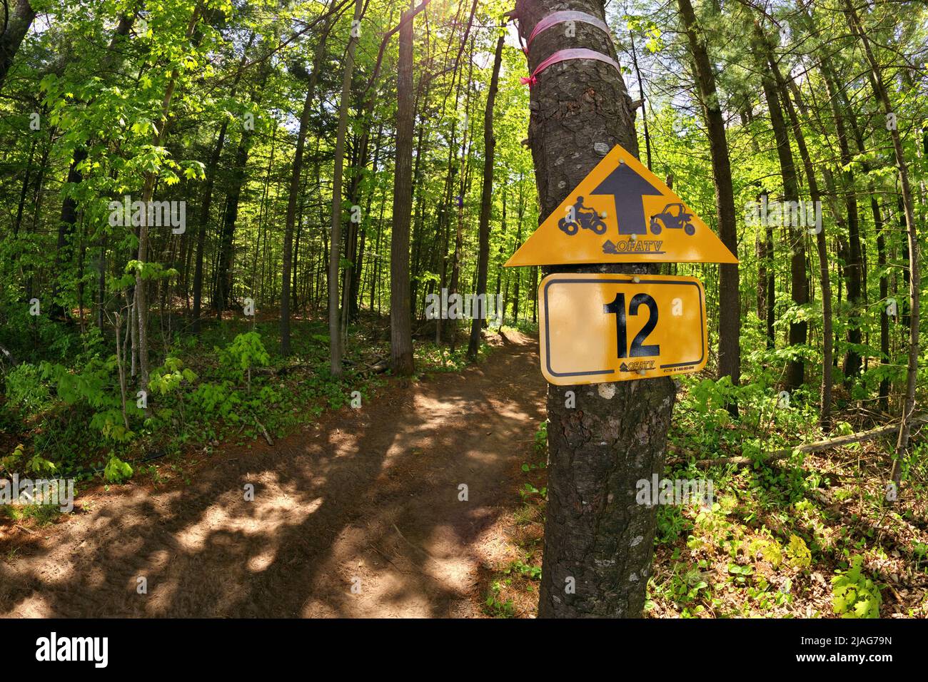 Piste polyvalente ou polyvalente OFATV ATV et dirtbike à Phelpston, Ontario, Canada Banque D'Images