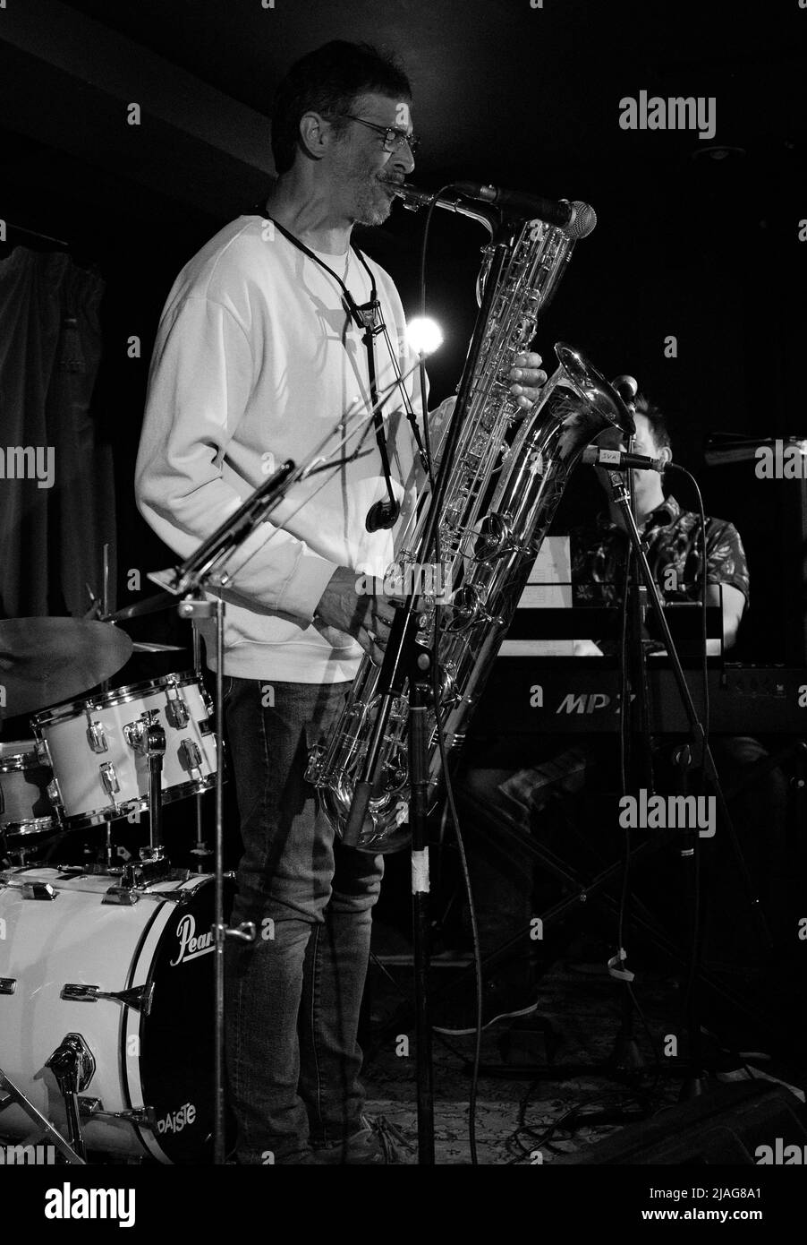 Saxophone de jazz - JAM session de Stroud Jazz Banque D'Images