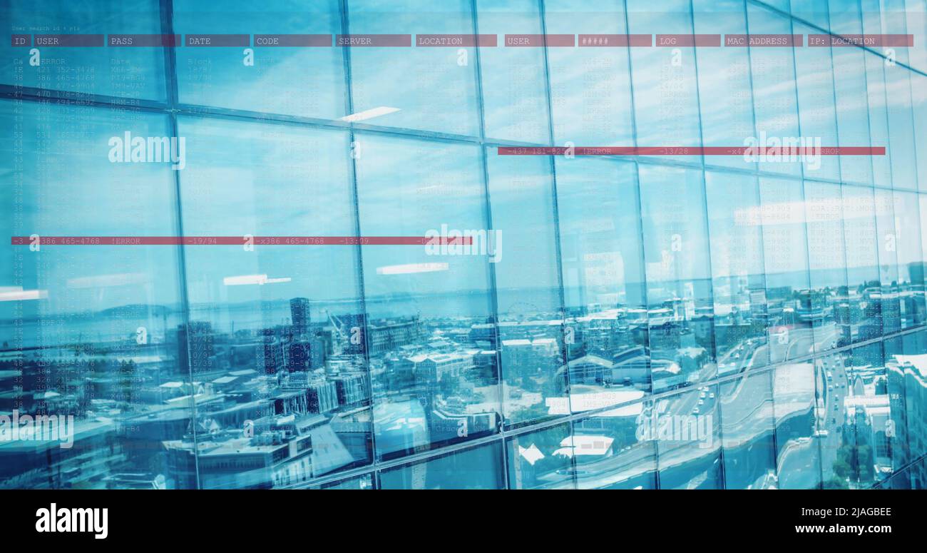 Image du traitement des données sur CityScape Banque D'Images