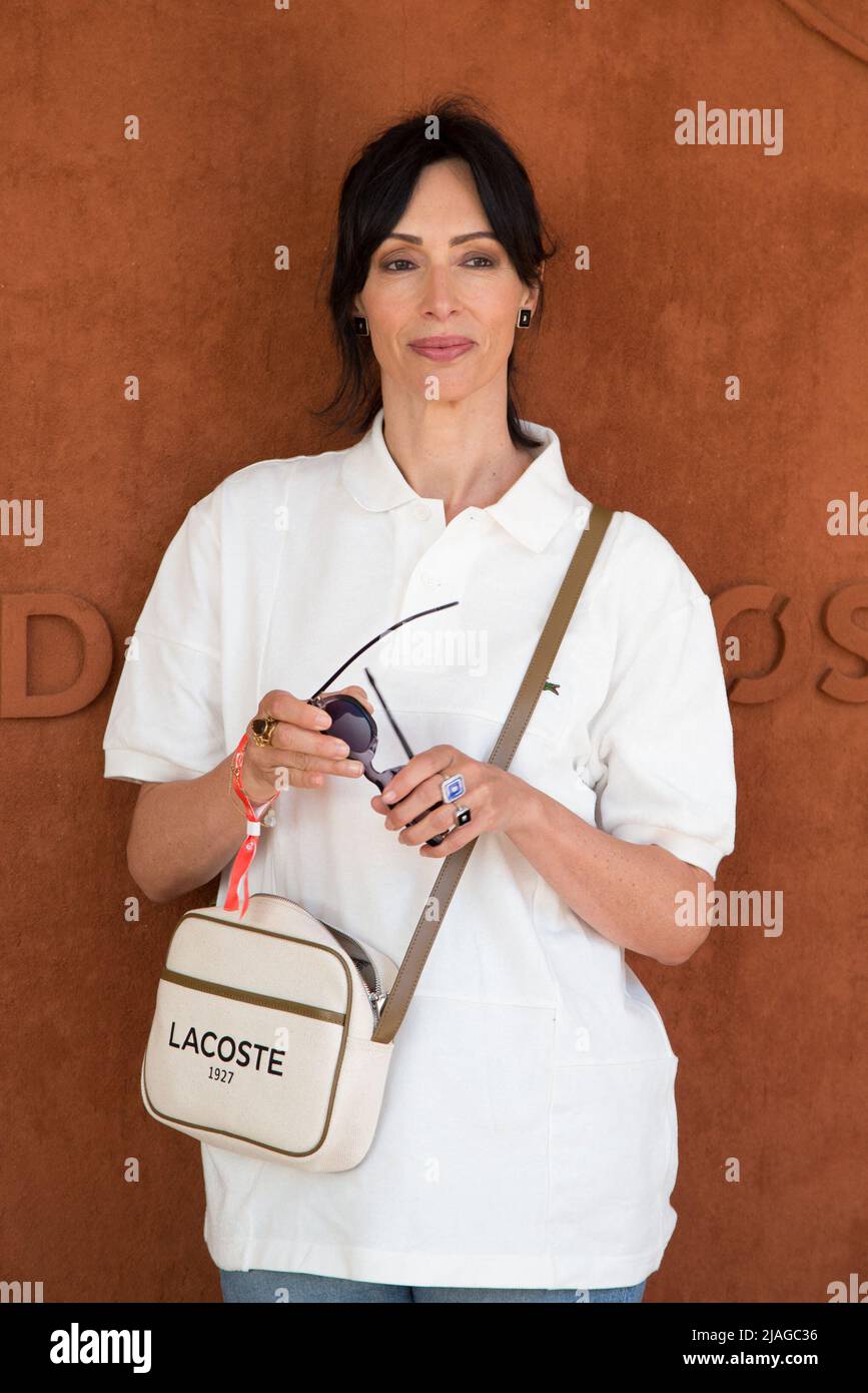 Geraldine Maillet au Village pendant l'Open de tennis Roland Garros