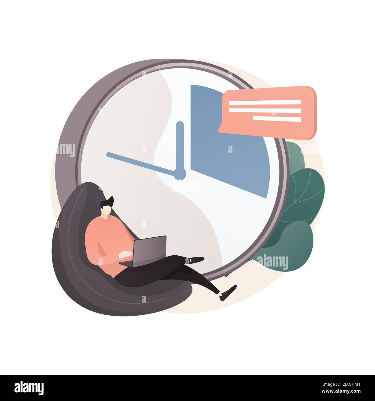 Illustration du vecteur de concept abstrait de gestion du temps. Illustration de Vecteur