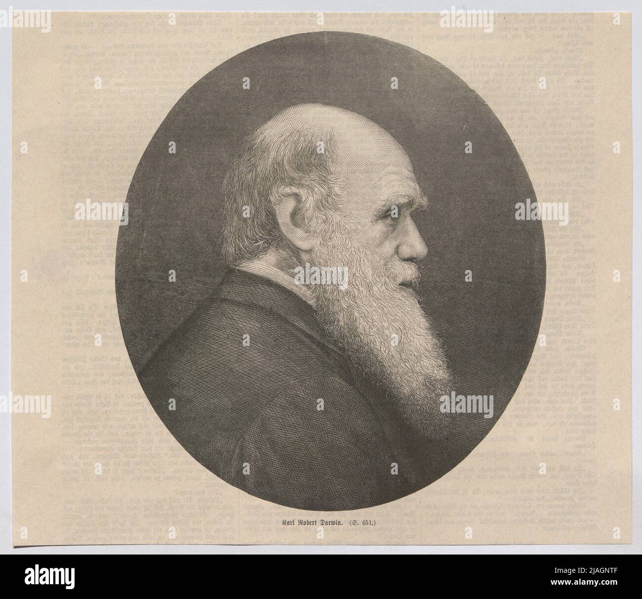 Karl Robert Darwin ». Charles Darwin (du « monde illustré »). Inconnu Banque D'Images