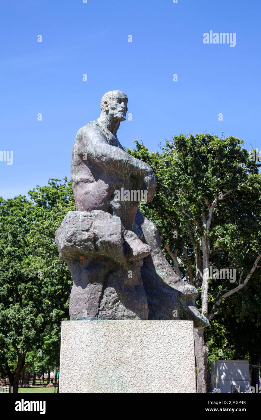 Statue de Jan Smuts à l'extérieur de la galerie nationale sud-africaine à Gardens, le Cap, Afrique du Sud Banque D'Images