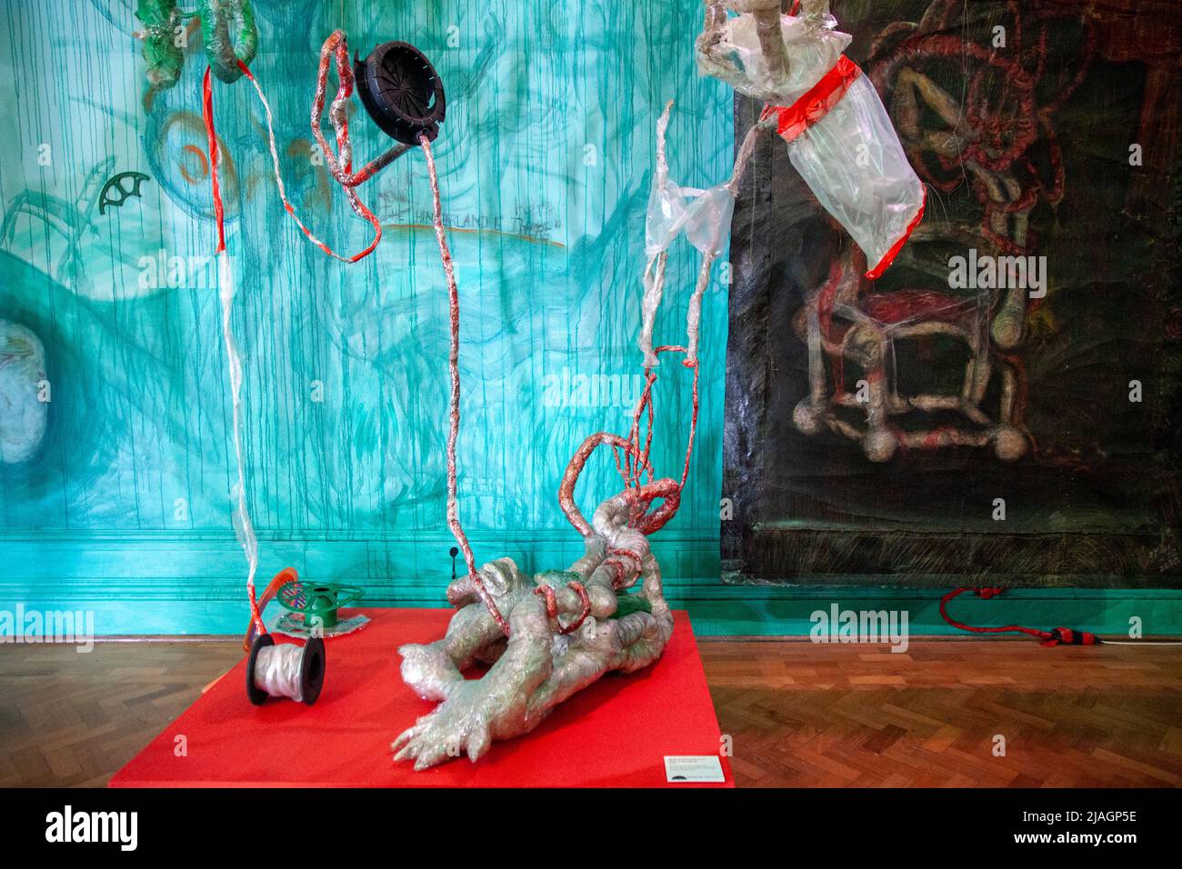 Coral Bijoux 'Deams as R-Evolution' installation à la Galerie nationale d'Afrique du Sud à Gardens, le Cap- Afrique du Sud Banque D'Images