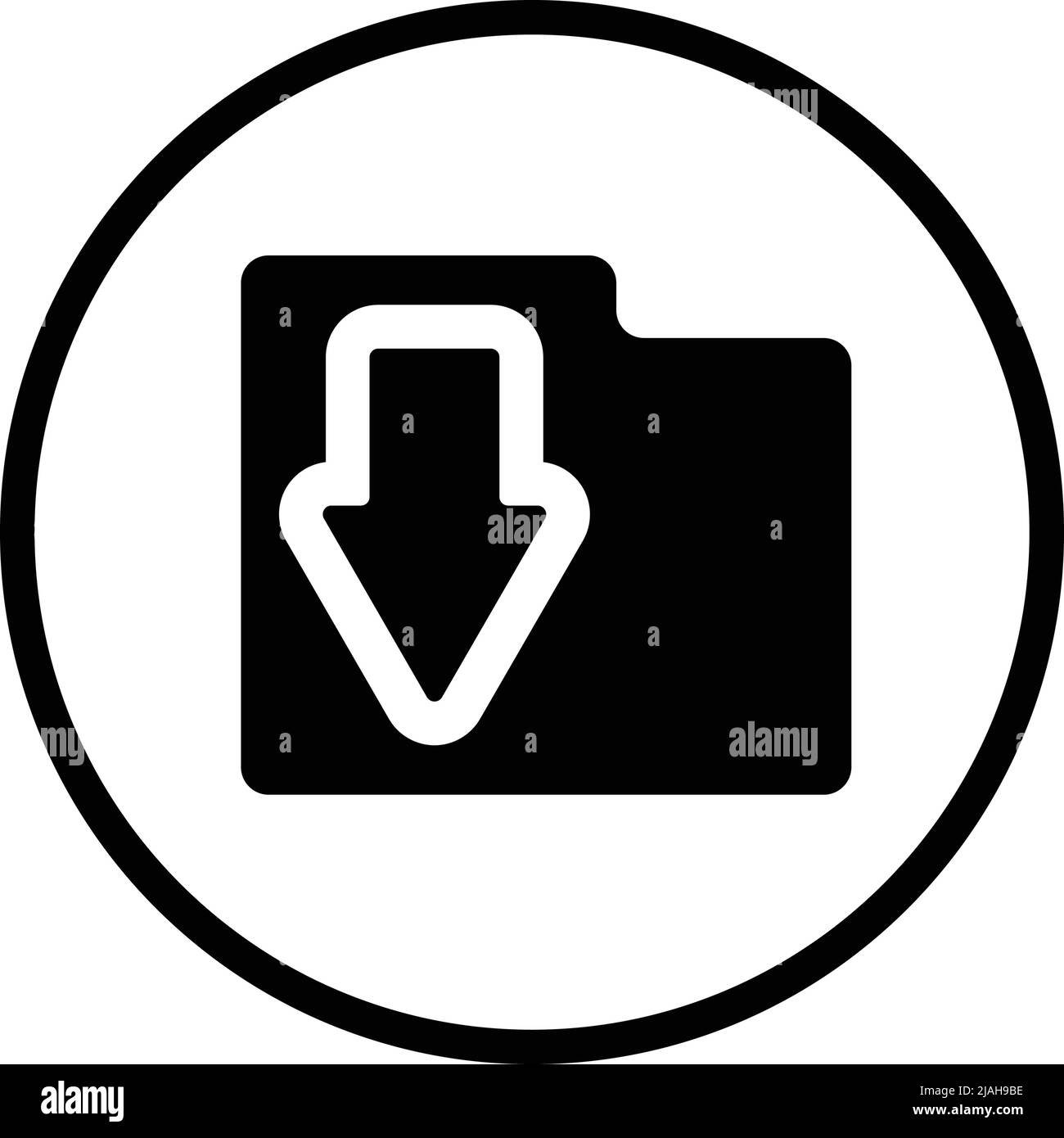 Télécharger, fichier, icône de dossier est utilisé dans la conception et le développement de sites Web, commerciaux, médias imprimés, Web ou tout type de projet de conception. Illustration de Vecteur