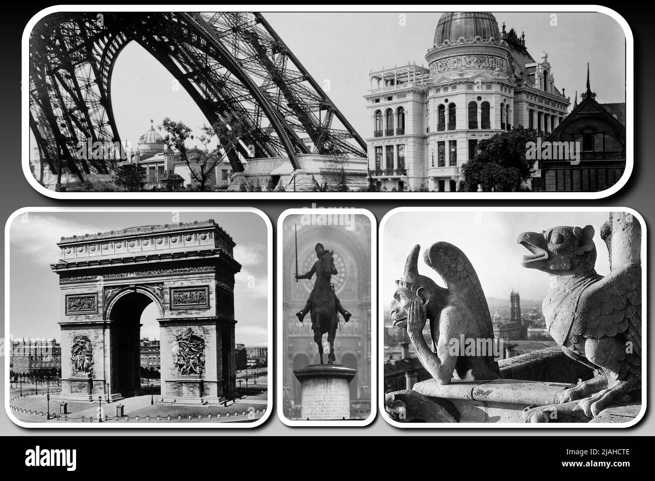 La belle ville de Paris avec ses monuments comme elle était au début du XXe siècle Banque D'Images