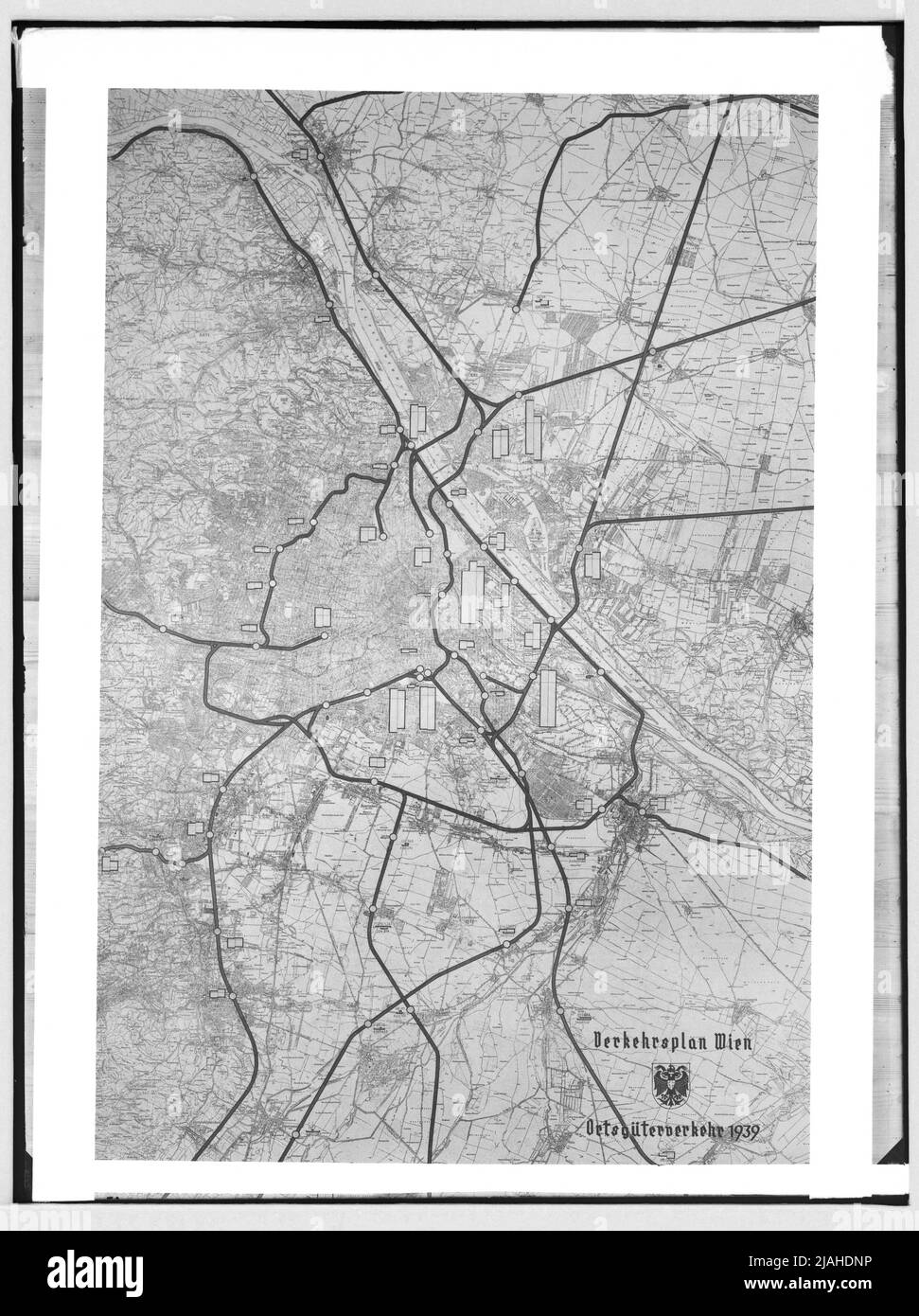 Plan de transport de Vienne : liberté locale 1939 Banque D'Images