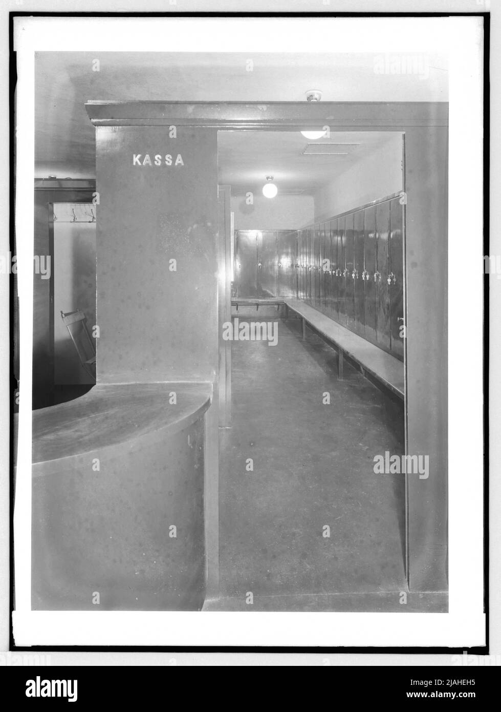 Piscine intérieure du Südbahnhotel am Semmering: Kassa (Architectes: Emil Hoppe et Otto Schönthal) Banque D'Images