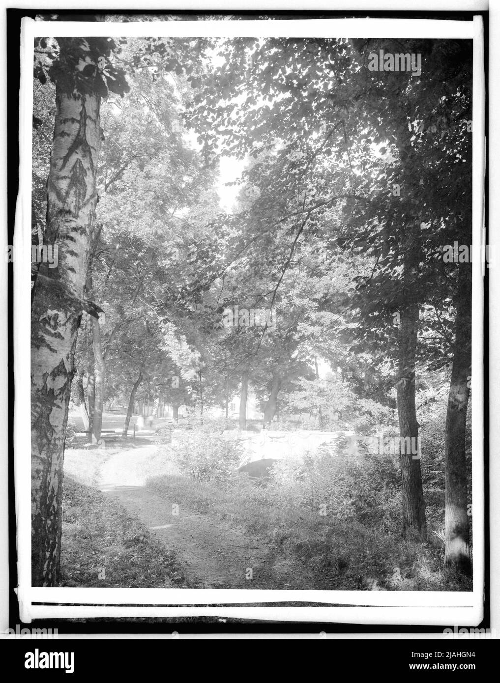 Centre de thérapie Stollhof, Klosterneuburg, Kierlinger Straße 87, vue sur le parc Banque D'Images