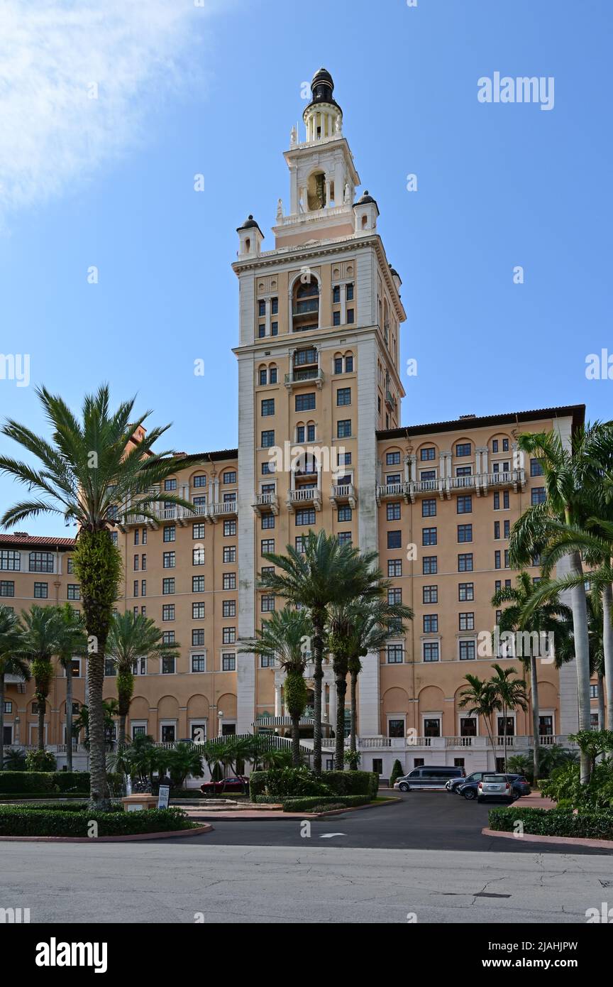 Coral Gables, Floride - 14 mai 2022 - Biltmore Hôtel le matin ensoleillé de mai. Banque D'Images