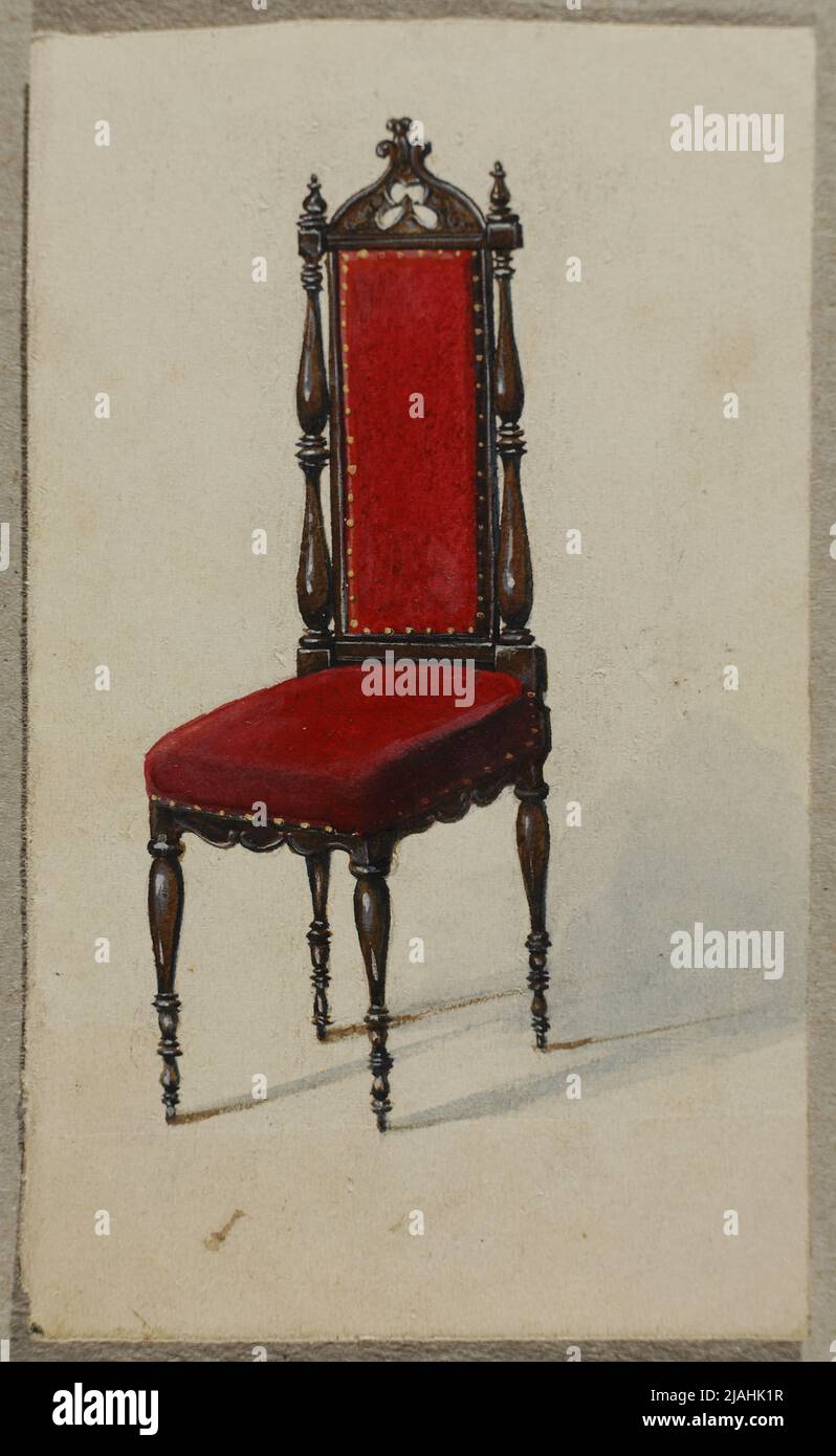 Chaise. Carl von Hasenauer (1833-1894), ébauche Banque D'Images