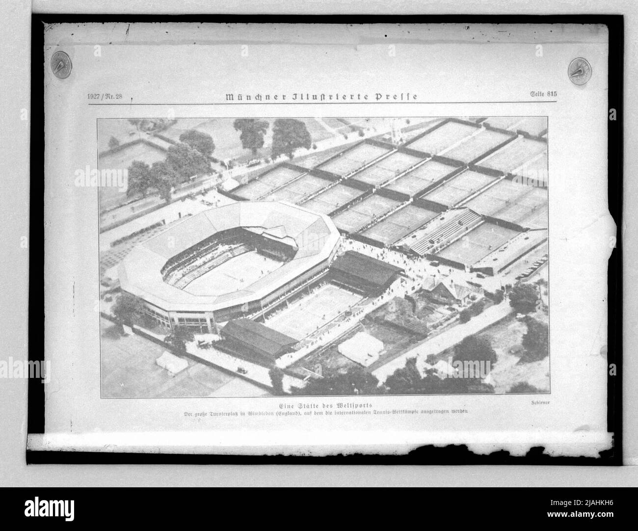 Vue du lieu du tournoi à Wimbledon Banque D'Images