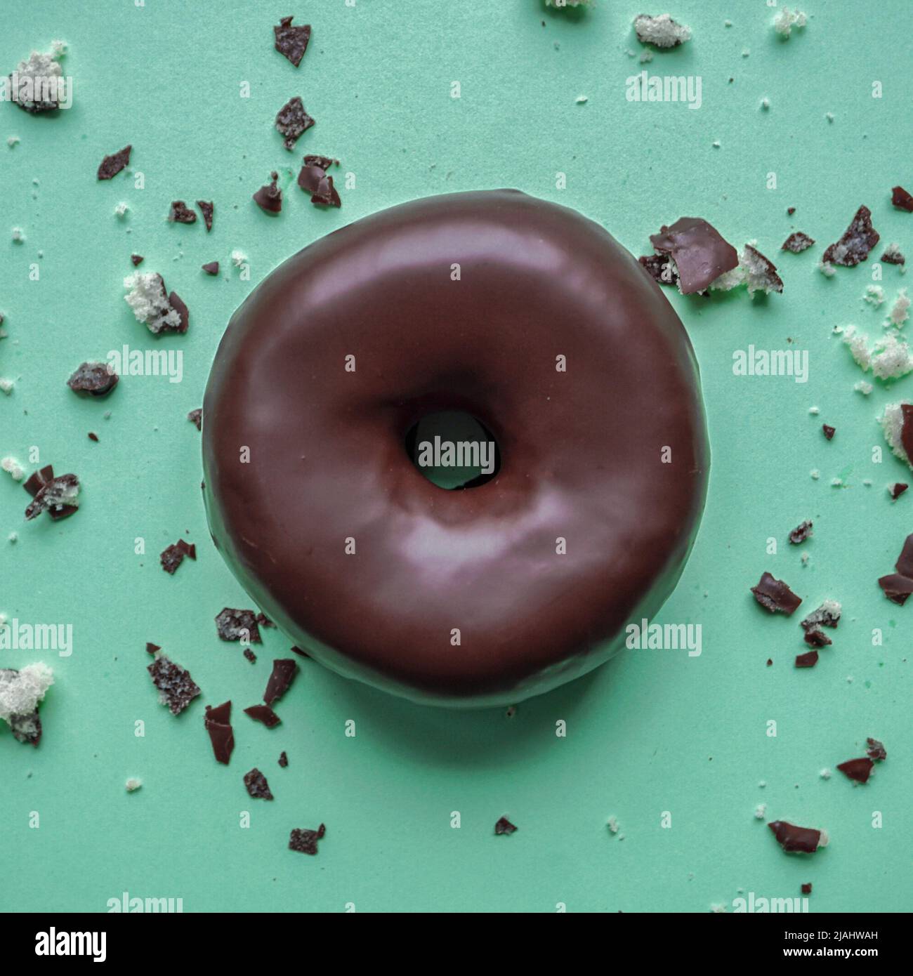 beignet au chocolat savoureux, nourriture malsaine Banque D'Images