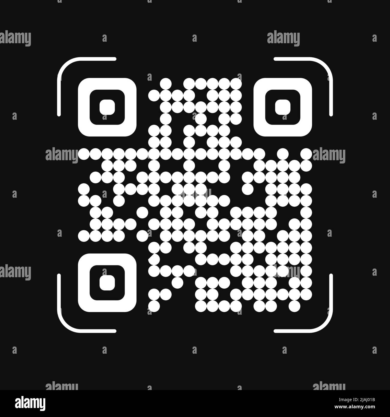 Exemple de code QR icône de vecteur abstrait isolée sur fond blanc. Illustration vectorielle. Illustration de Vecteur