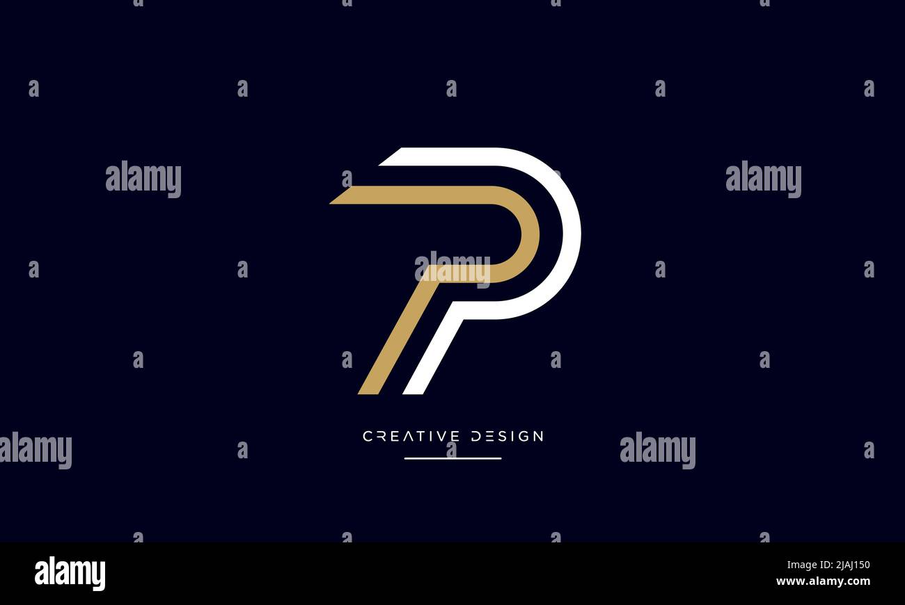 Lettres de l'alphabet PP ou P abstrait icône logo Monogramme Illustration de Vecteur
