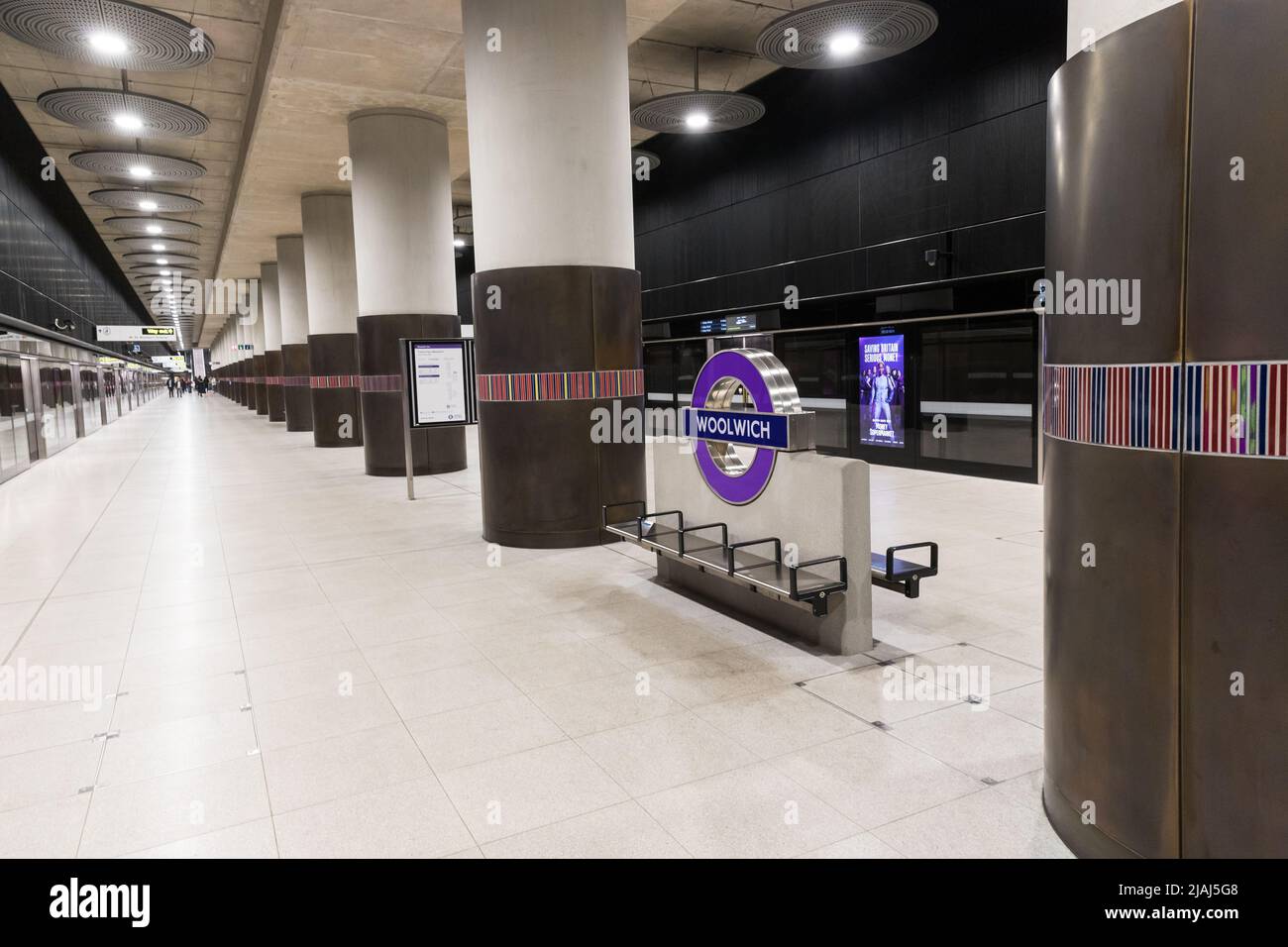 Elizabeth Line à Woolwich Banque D'Images