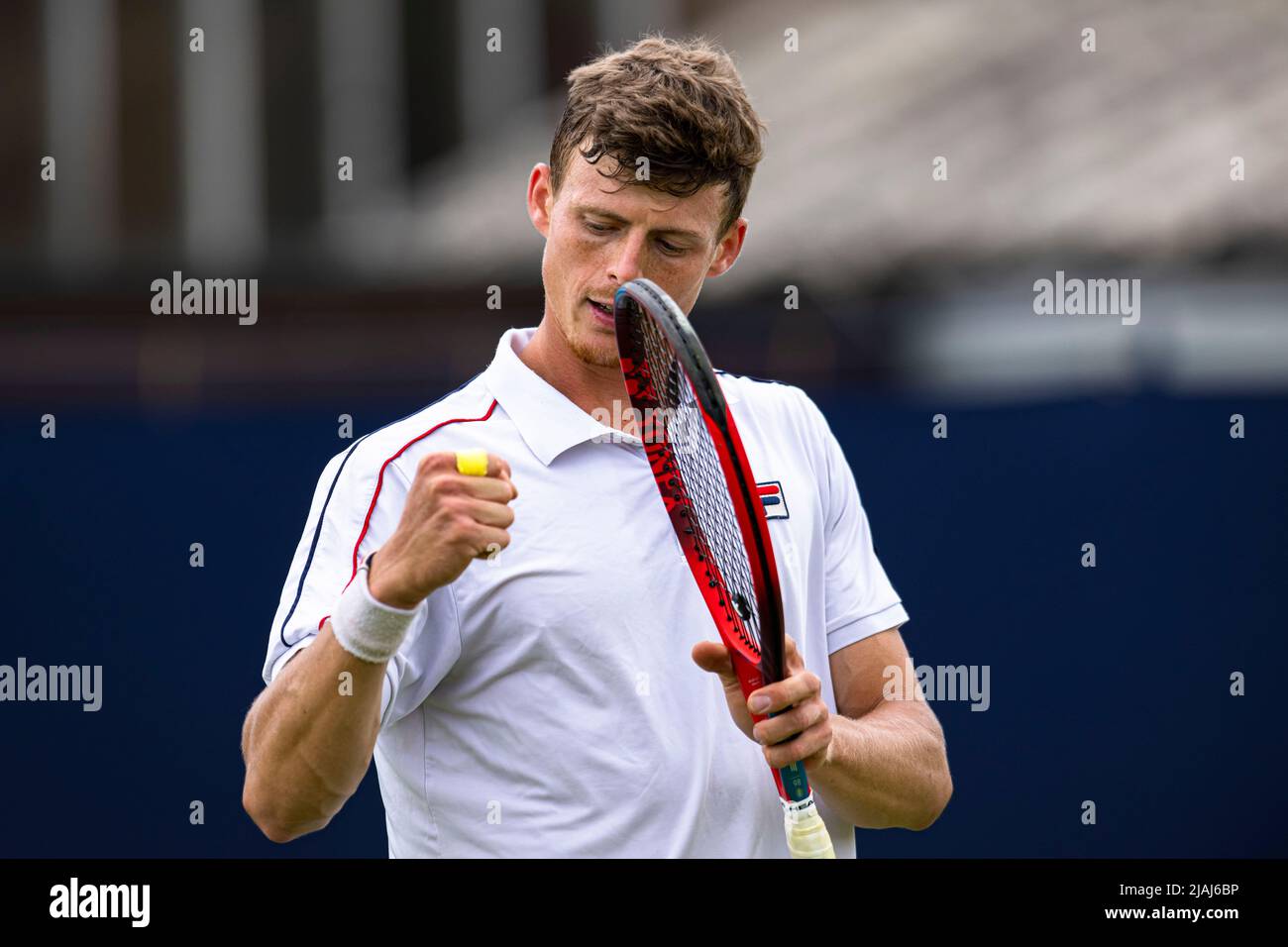 SURREY, ROYAUME-UNI. 30th mai 2022. Billy Harris (GBR) lors du Surbiton Trophy 2022 au Surbiton Racket Fitness Club le lundi 30 mai 2022 à SURREY, ANGLETERRE. Credit: Taka G Wu/Alay Live News Banque D'Images