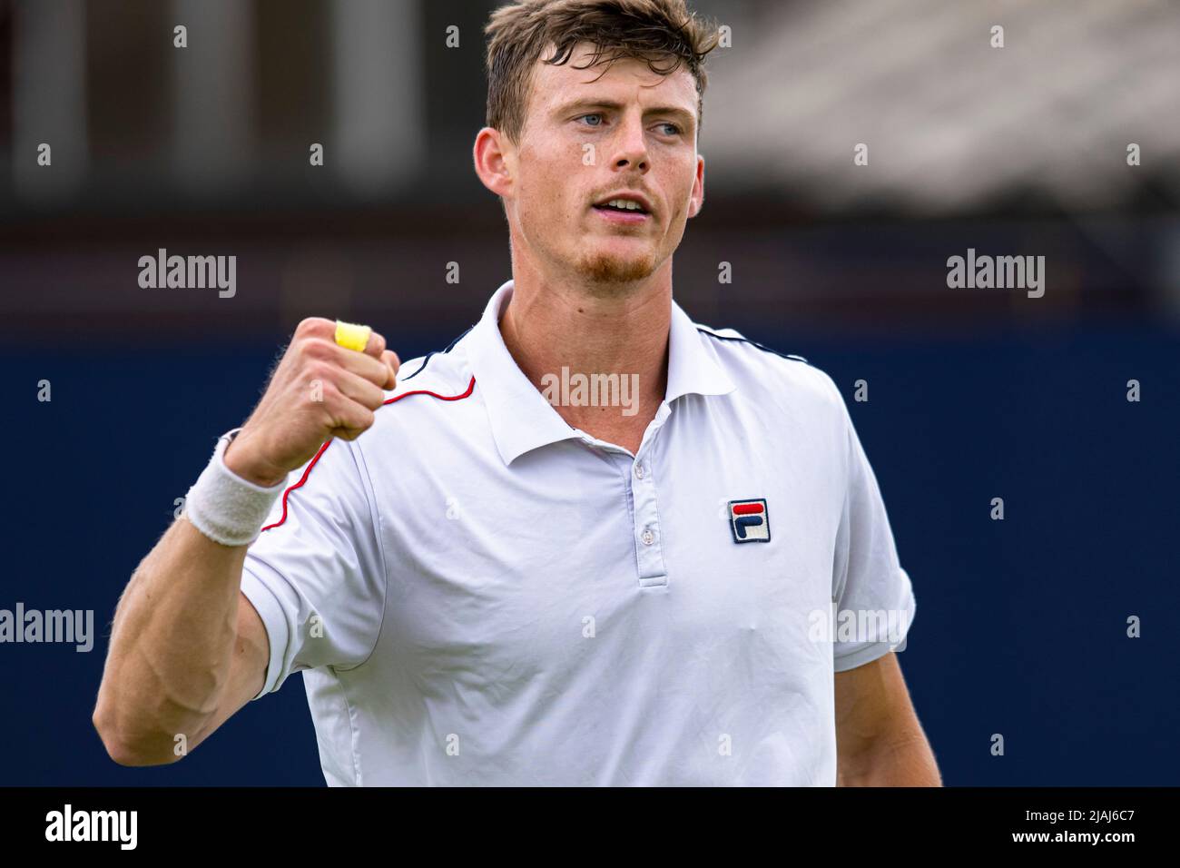 SURREY, ROYAUME-UNI. 30th mai 2022. Billy Harris (GBR) lors du Surbiton Trophy 2022 au Surbiton Racket Fitness Club le lundi 30 mai 2022 à SURREY, ANGLETERRE. Credit: Taka G Wu/Alay Live News Banque D'Images