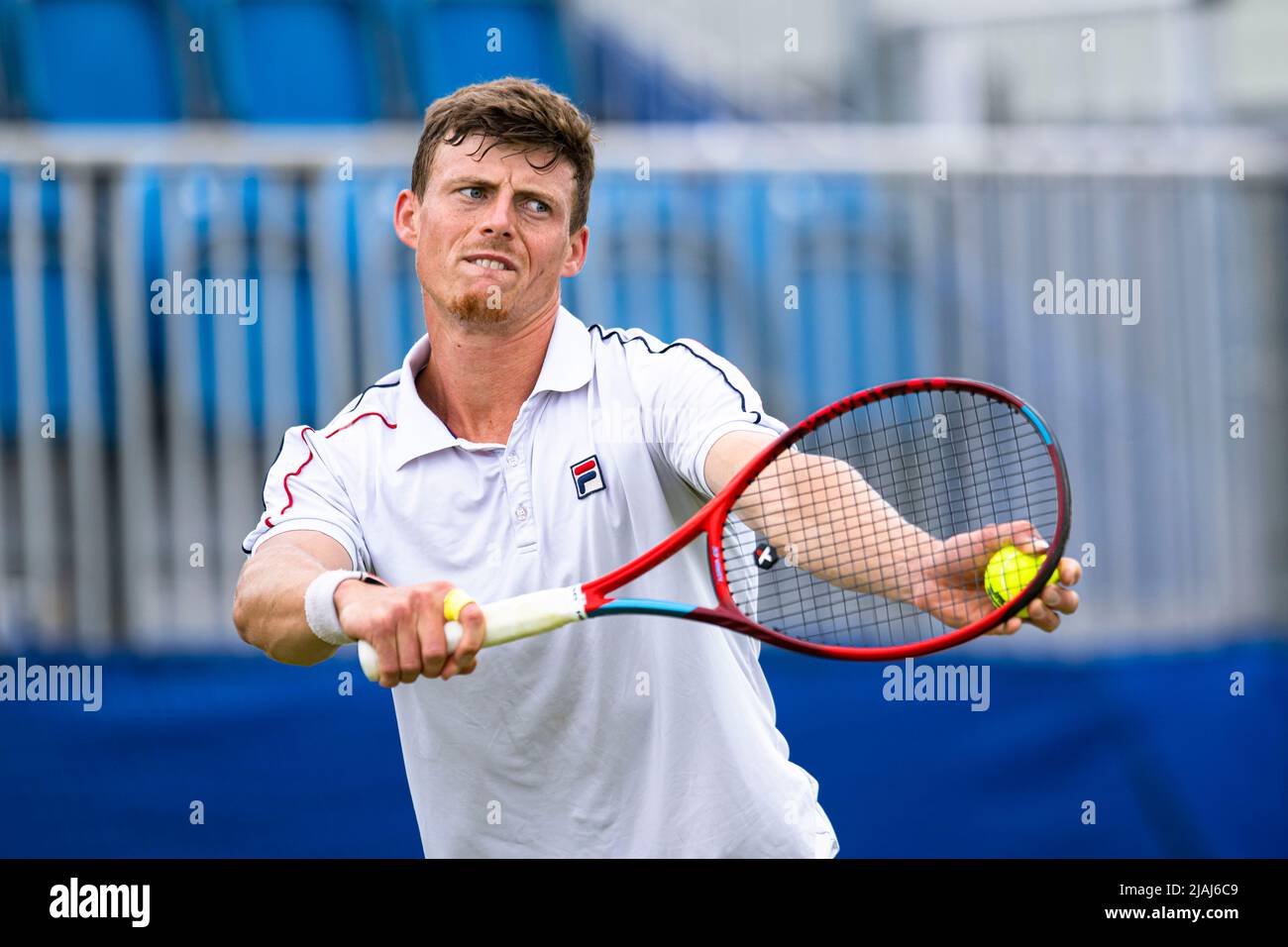 SURREY, ROYAUME-UNI. 30th mai 2022. Billy Harris (GBR) lors du Surbiton Trophy 2022 au Surbiton Racket Fitness Club le lundi 30 mai 2022 à SURREY, ANGLETERRE. Credit: Taka G Wu/Alay Live News Banque D'Images