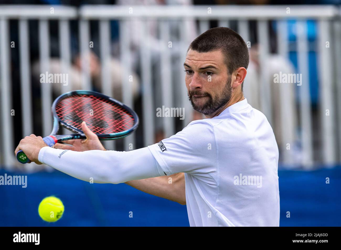 SURREY, ROYAUME-UNI. 30th mai 2022. Andy Murray (GBR) contre Jurij Rodionov (AUT) lors du Surbiton Trophy 2022 au Surbiton Racket Fitness Club le lundi 30 mai 2022 à SURREY, ANGLETERRE. Credit: Taka G Wu/Alay Live News Banque D'Images