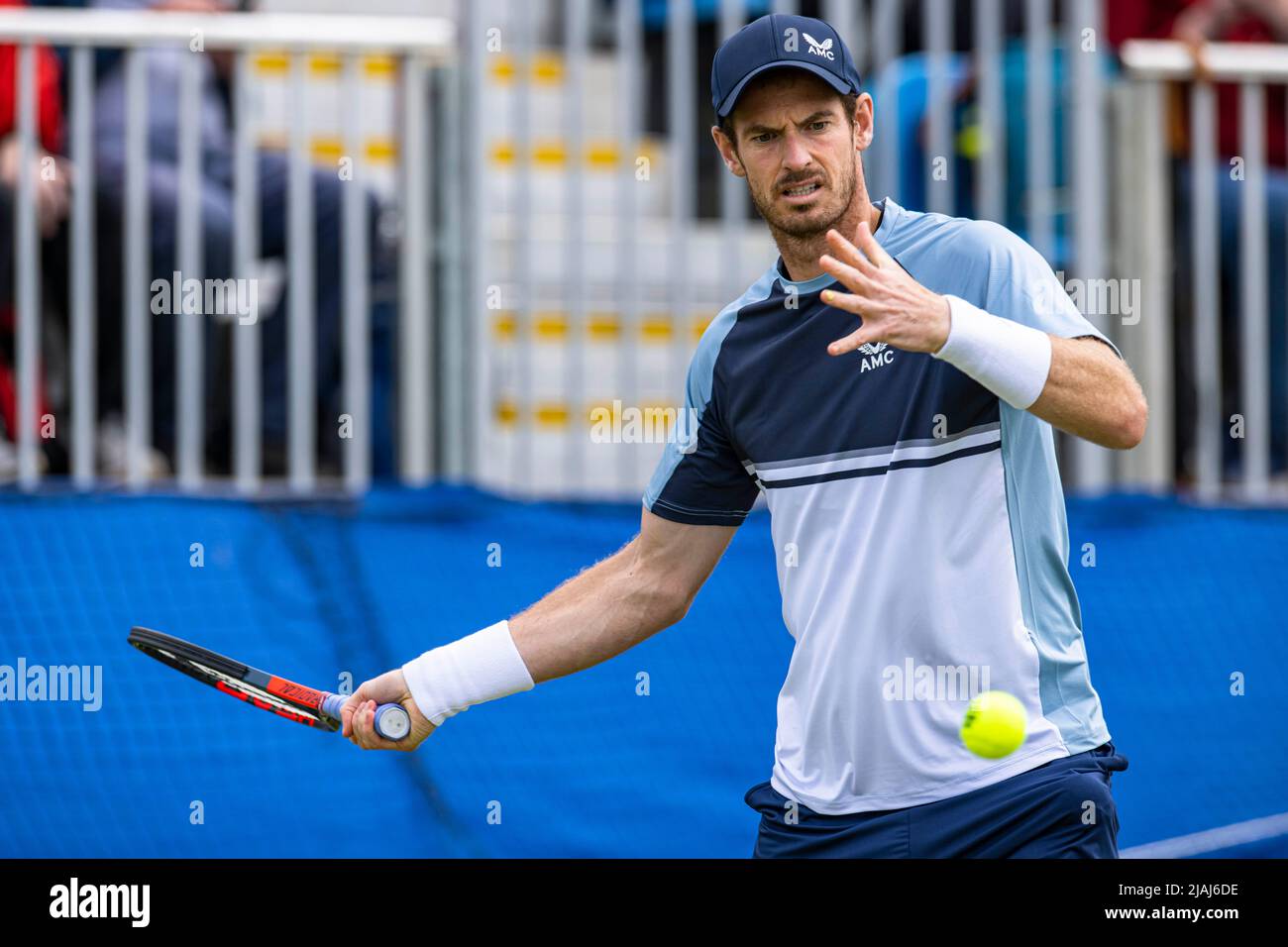SURREY, ROYAUME-UNI. 30th mai 2022. Andy Murray (GBR) contre Jurij Rodionov (AUT) lors du Surbiton Trophy 2022 au Surbiton Racket Fitness Club le lundi 30 mai 2022 à SURREY, ANGLETERRE. Credit: Taka G Wu/Alay Live News Banque D'Images