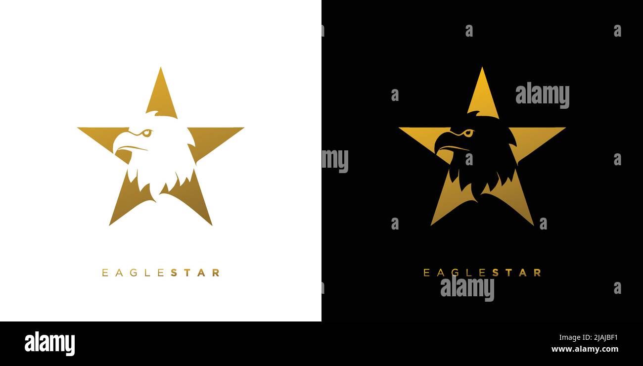 Design élégant et attrayant avec logo étoile aigle Illustration de Vecteur