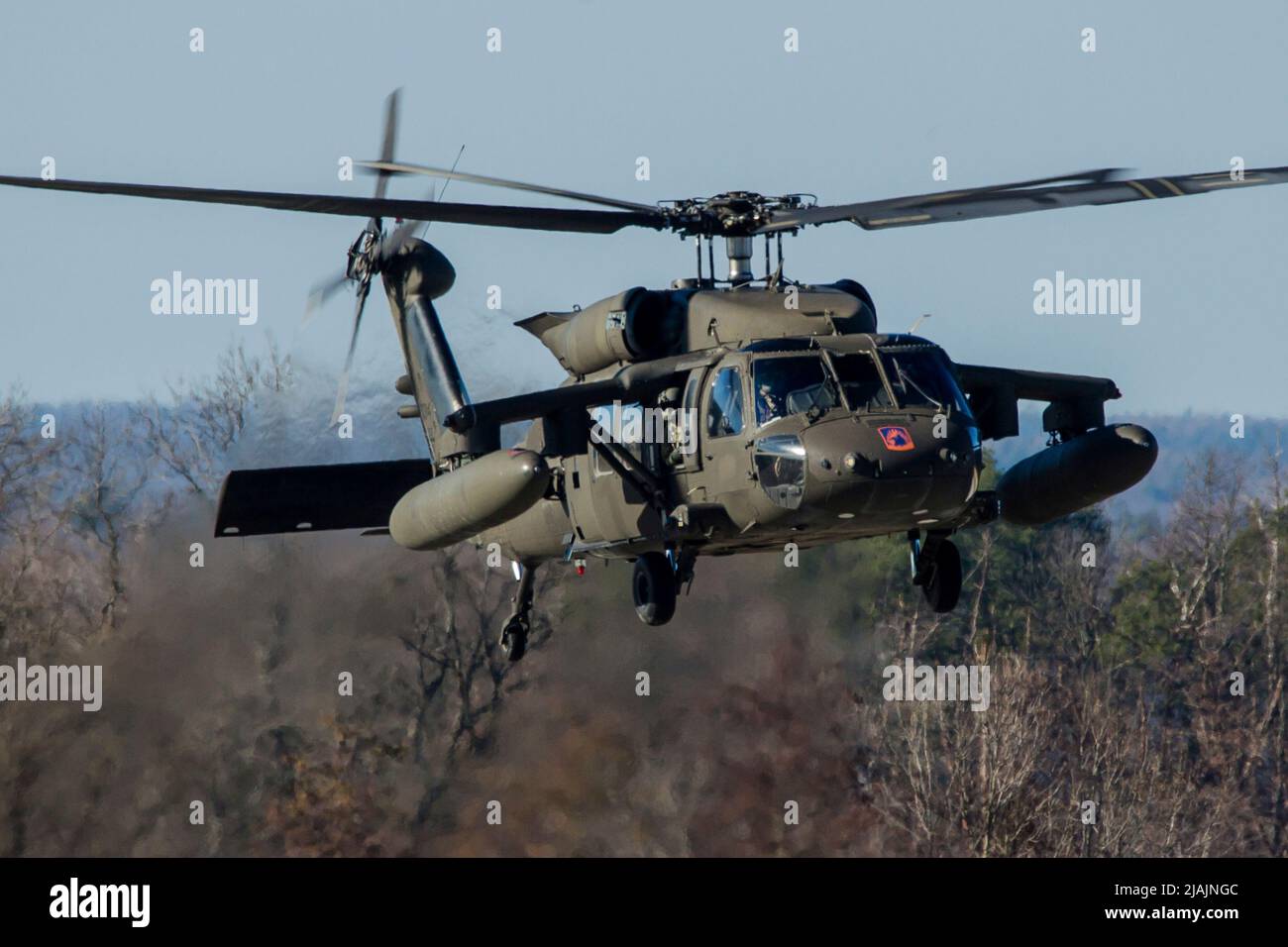 Hélicoptère de transport UH-60M Blackhawk de l'armée américaine de la Brigade de l'aviation de combat 12st. Banque D'Images