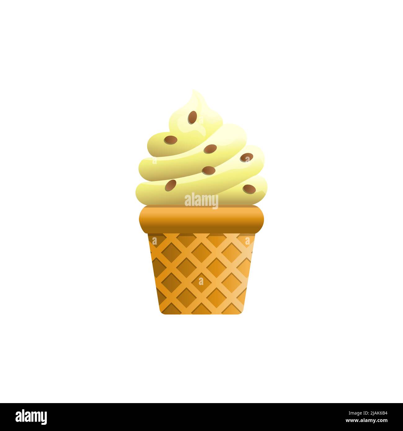 Icône représentant un vecteur alimentaire rapide de couleur crème glacée Illustration de Vecteur