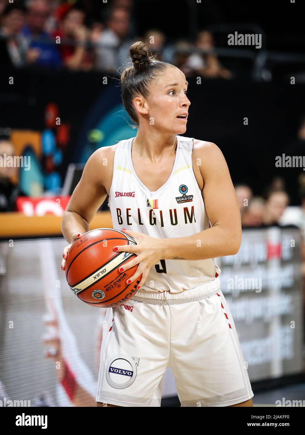 Espagne, Ténérife, 29 septembre 2018: Joueuse de basket-ball Marjorie Carpreaux pendant la coupe du monde de basket-ball féminin FIBA 2018 Banque D'Images