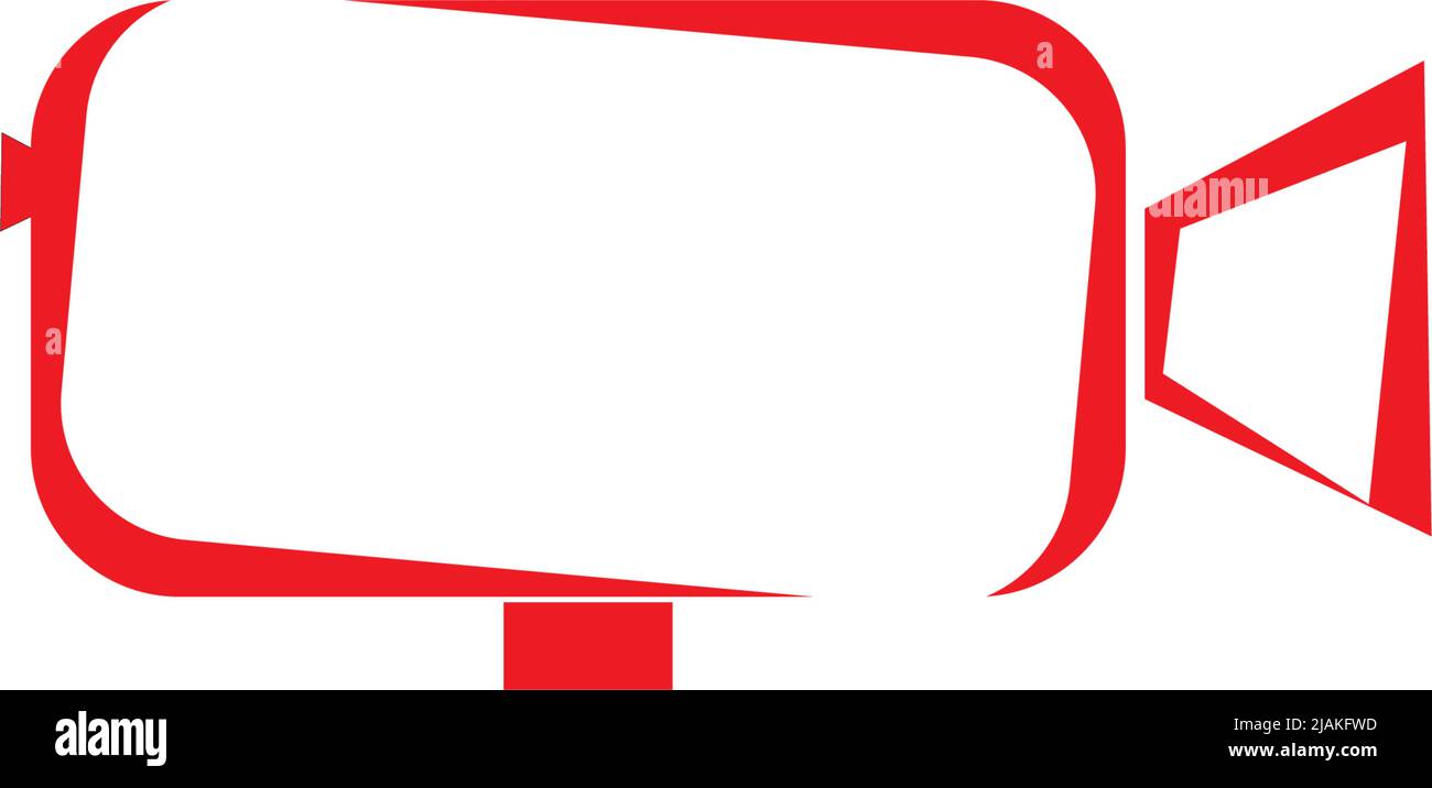 Modèle vectoriel de conception de logo de la société Movie Maker avec icône d'enregistreur vidéo Illustration de Vecteur