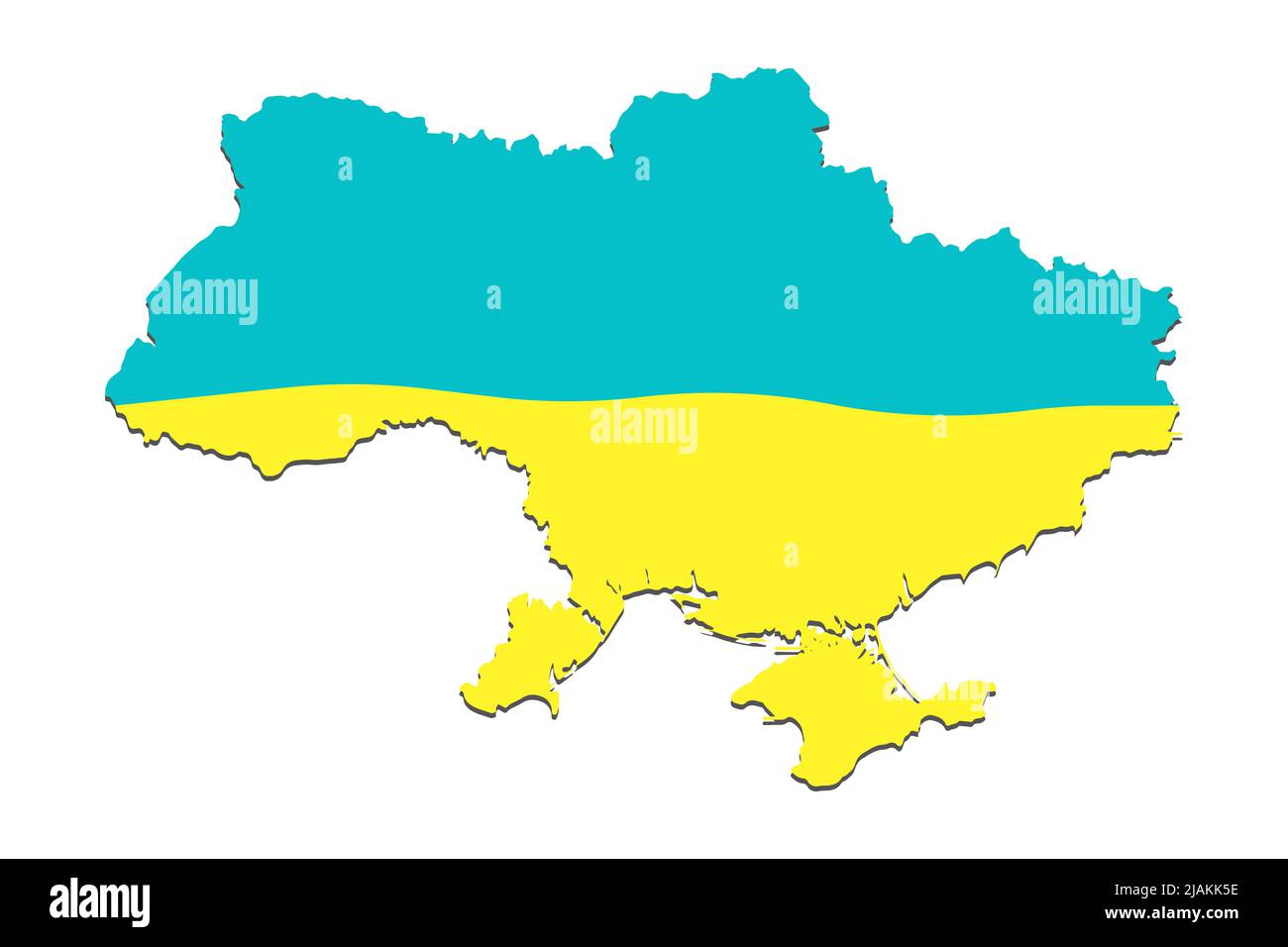 Carte de l'Ukraine sur fond blanc Illustration de Vecteur