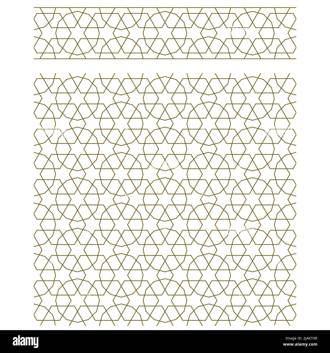 Ruban et motif.décoration géométrique sans couture basée sur l'art islamique traditionnel lignes de couleur marron.Grande conception pour tissu, textile, couverture, emballage pape Illustration de Vecteur