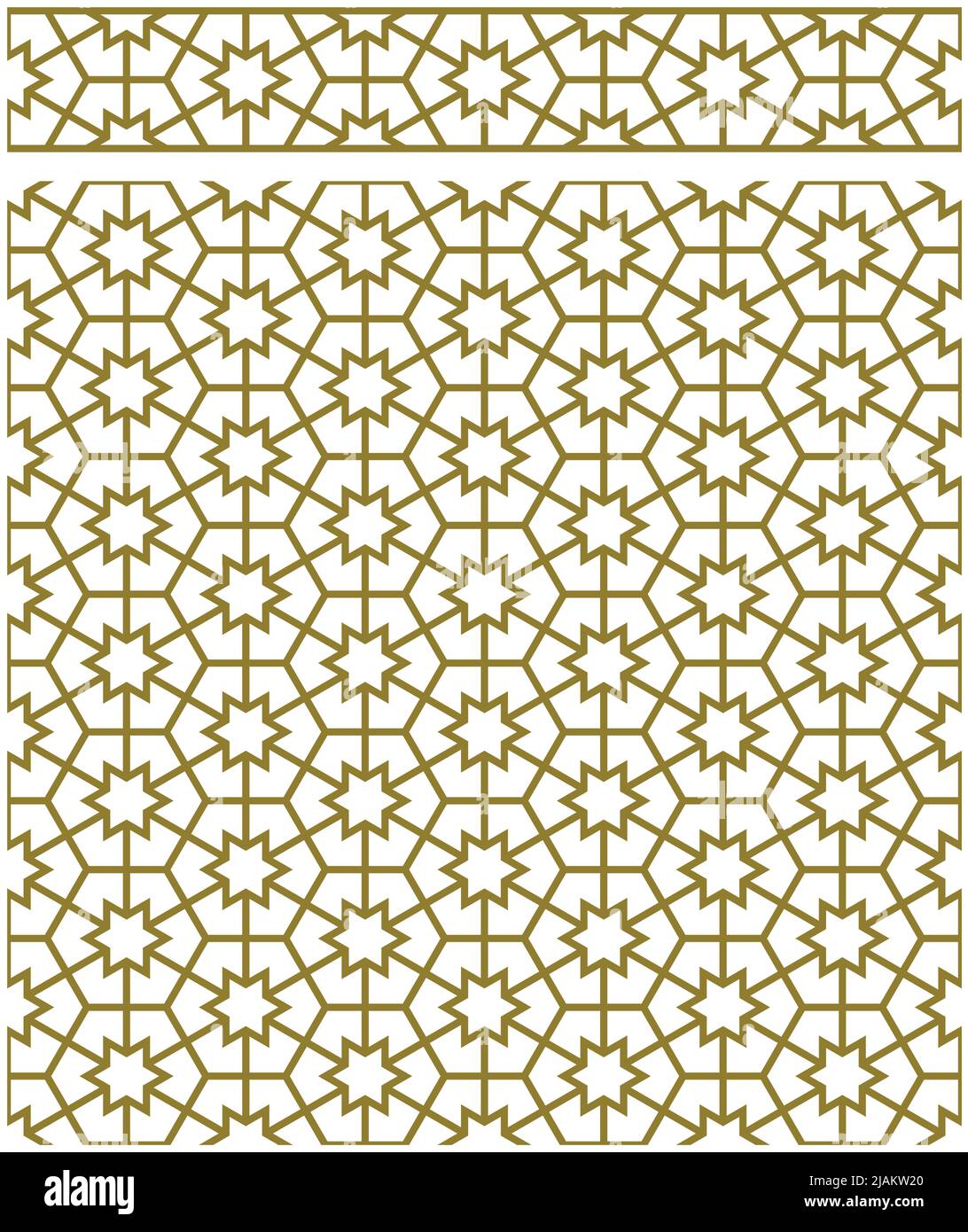 Ruban et motif.décoration géométrique sans couture basée sur l'art islamique traditionnel lignes de couleur marron.Grande conception pour tissu, textile, couverture, emballage pape Illustration de Vecteur