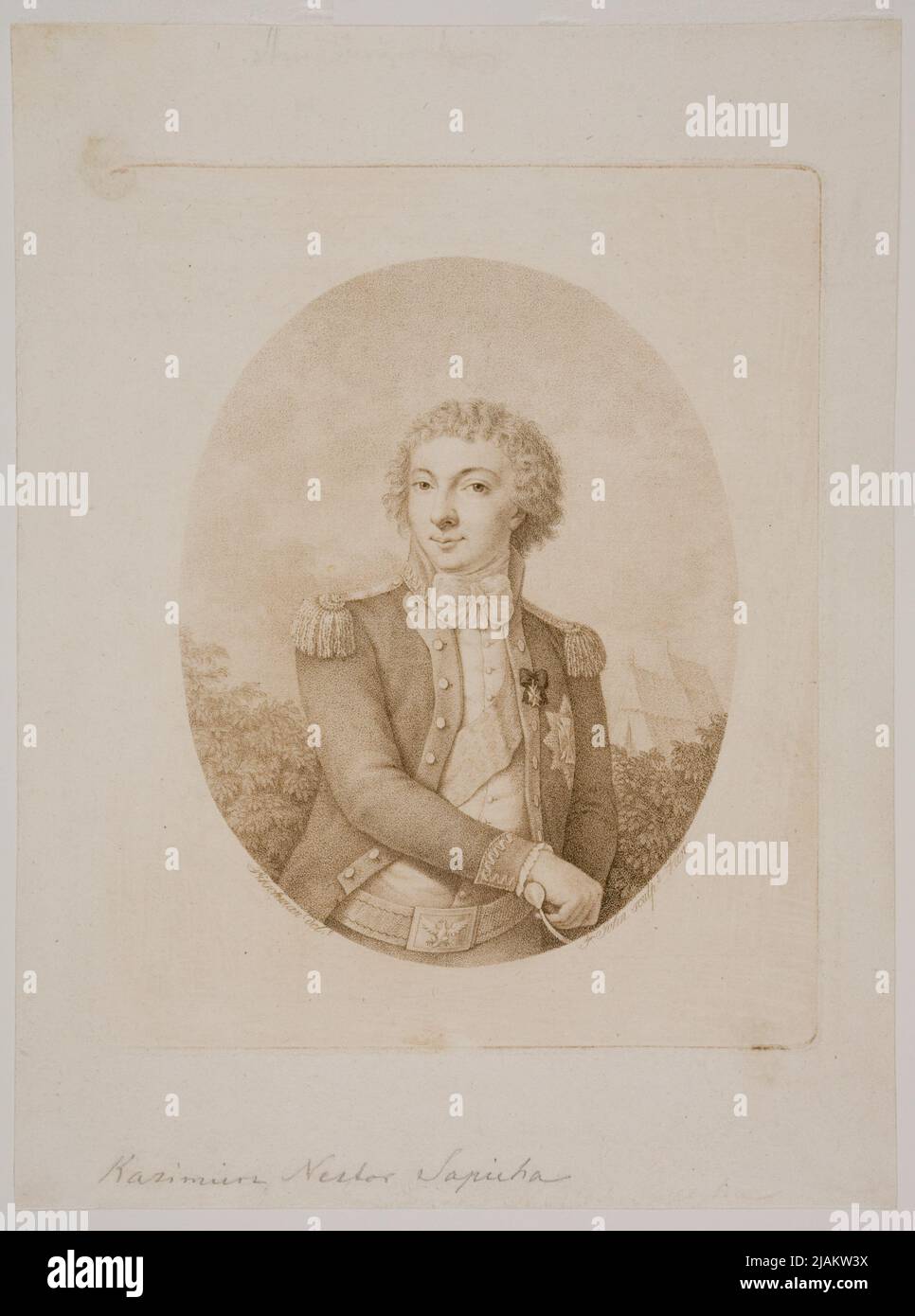 Kazimierz Nestor Sapieha (1754 1798), général de l'artillerie de l'Isthuanienne, maréchal de la confédération de l'Isthuanienne, membre du soulèvement kosciuszko. Jean, Friedrich (1769 1843), Pitschmann, Józef Franciszek (1758 1834) Banque D'Images