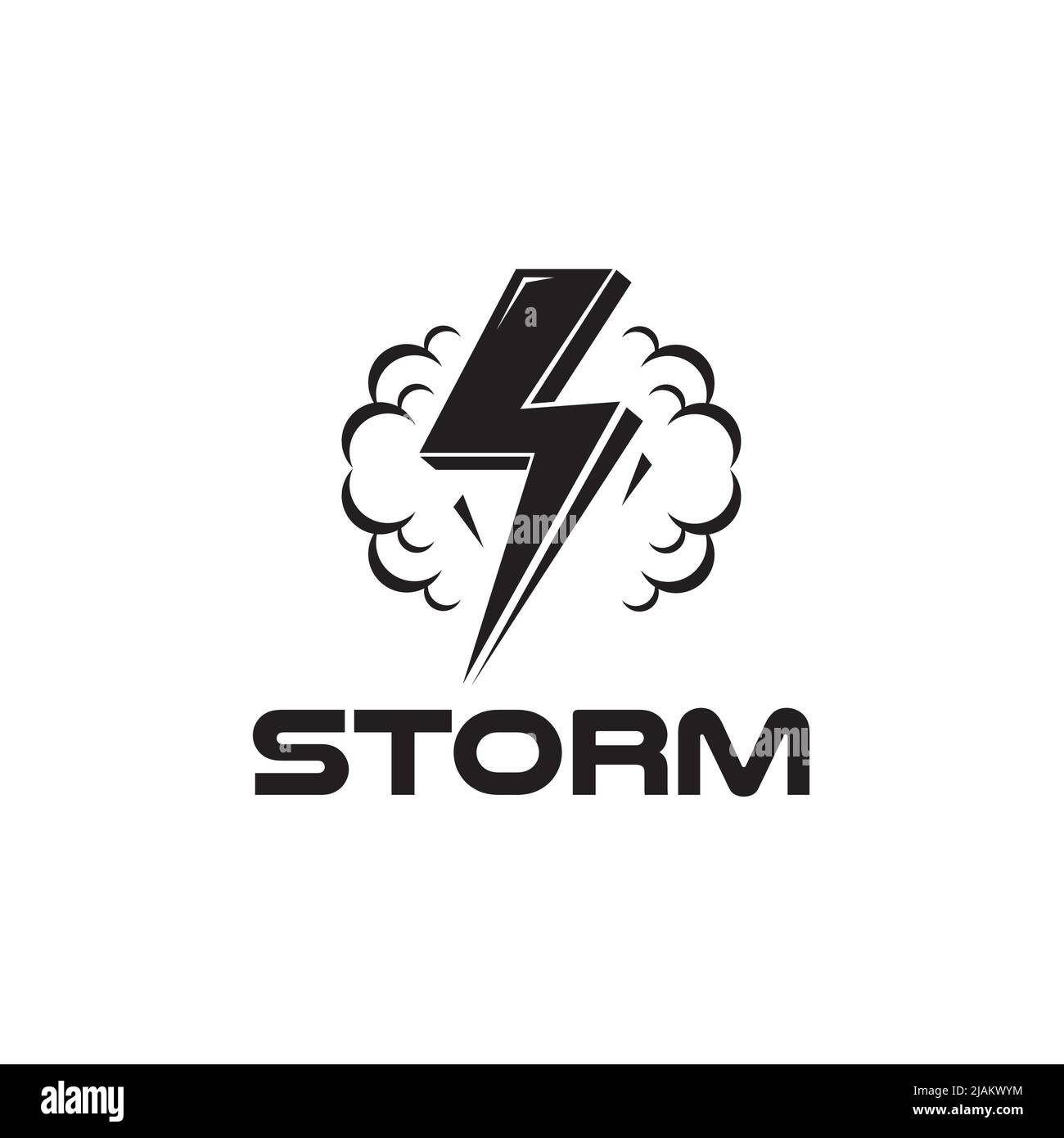 Motif original du logo vectoriel de la lettre Storm S. Illustration de Vecteur