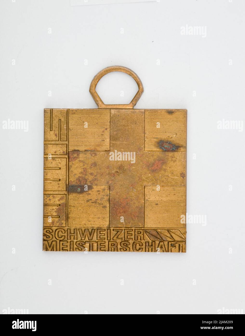 Insigne commémoratif (médaille) pour avoir pris la troisième place aux championnats nationaux de tir par équipe Banque D'Images