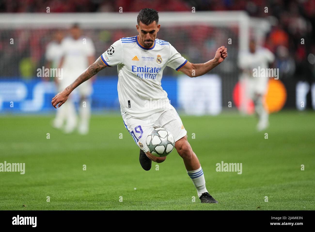 Paris, France. 28th mai 2022. Daniel Ceballos du Real Madrid lors du match de finale de la Ligue des champions de l'UEFA entre le FC Liverpool et le Real Madrid, joué au Stade de France sur 28 mai 2022 à Paris, France. (Photo de Magma) Credit: PRESSINPHOTO SPORTS AGENCY/Alay Live News Banque D'Images