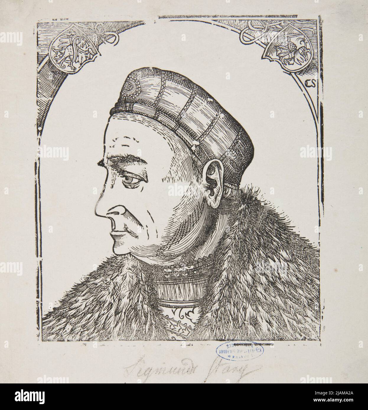 Sigismund 1 l'ancien (1467 1548), roi de Pologne, grand-duc d'Iithuania. D'après les statuts du Sigismund du polonais polonais, le premier dirigeant Iithuaniae etc. Dans l'assemblée des génériques publié e promulgué, Cracovie 1524 (1st éd.) Monogramista CS Banque D'Images