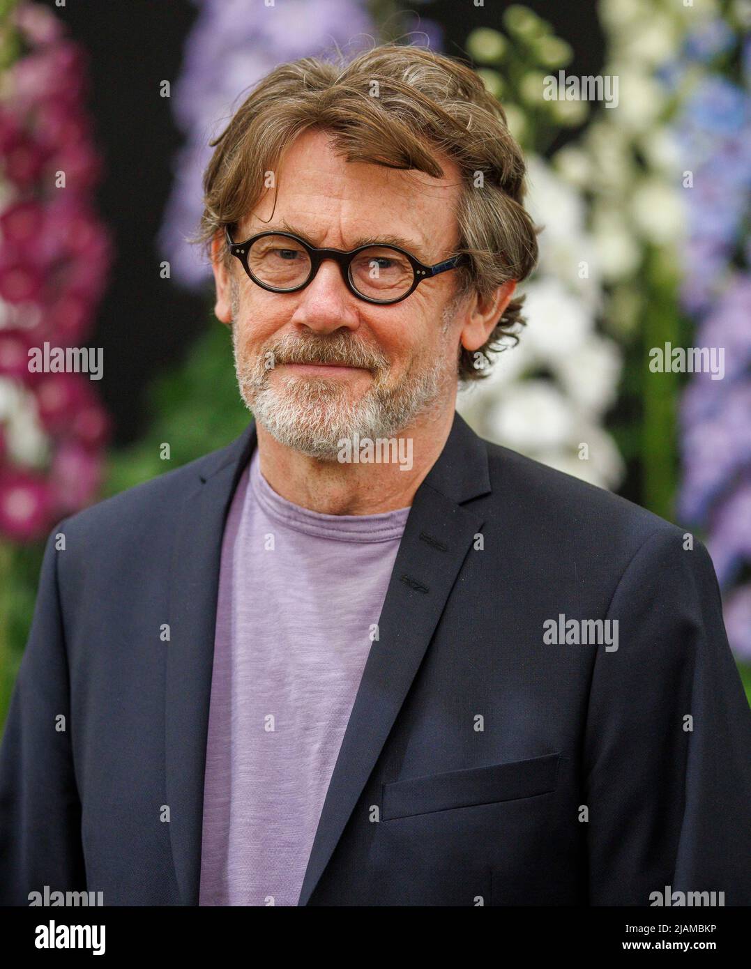 Nigel Slater, écrivain, journaliste et radiodiffuseur, au RHS Chelsea Flower Show. Banque D'Images