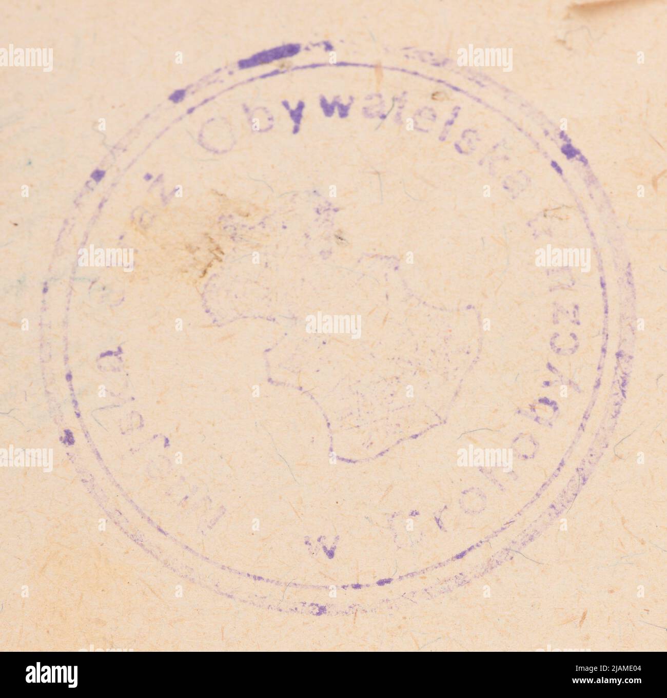 Copie du timbre de la Garde civile municipale de Drohobycz Banque D'Images