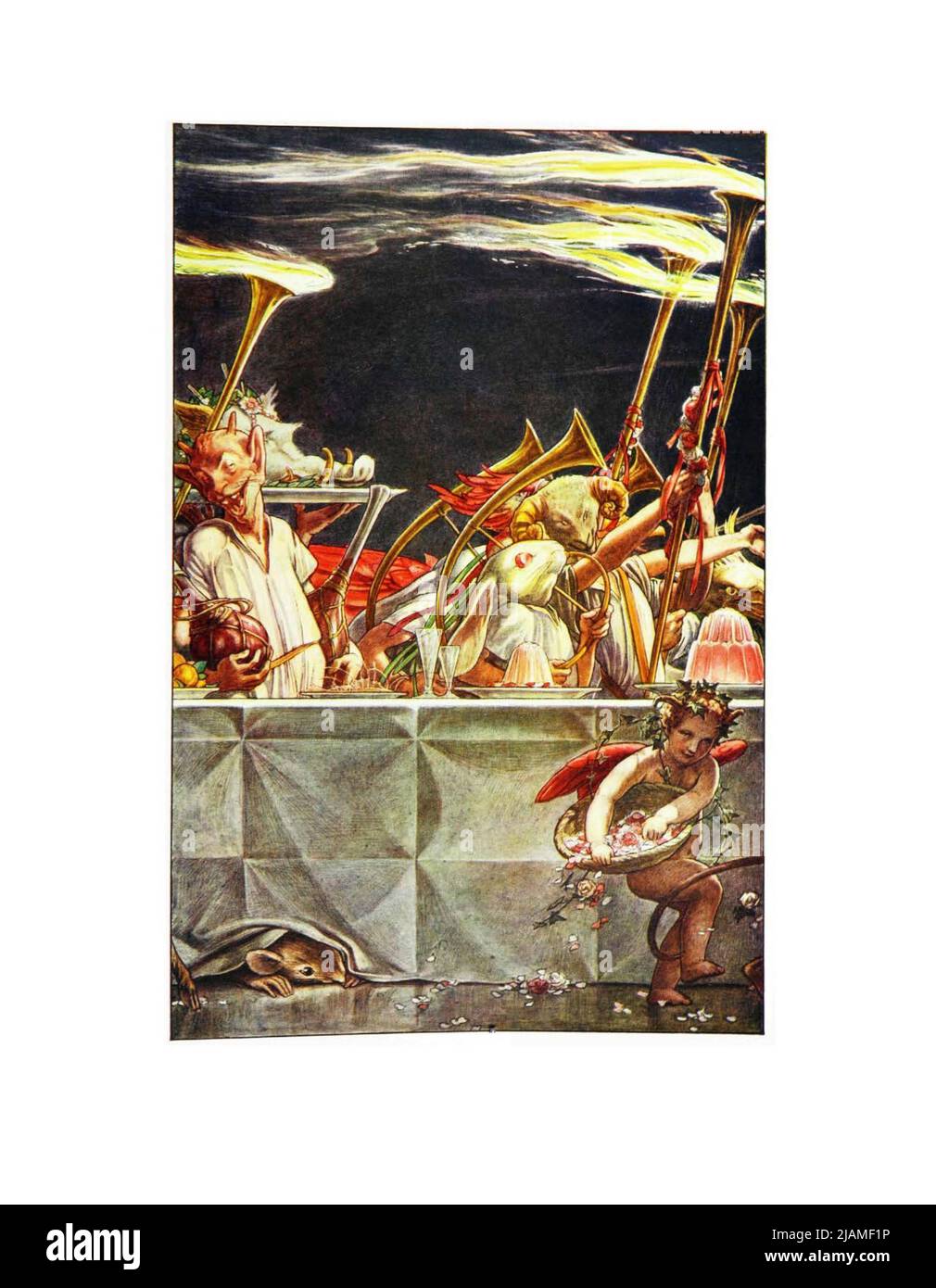 Donnez-nous les gentils gardiens, les cieux! — Qu'EST-ce que C'ÉTAIT? Extrait du livre « The Tempest » de William Shakespeare, 1564-1616; illustré par Paul Woodroffe, contenu supplémentaire de Joseph S., Moorat, Ballantyne Press, printmaker Publisher London : Chapman & Hall, Ltd. 1908 Banque D'Images