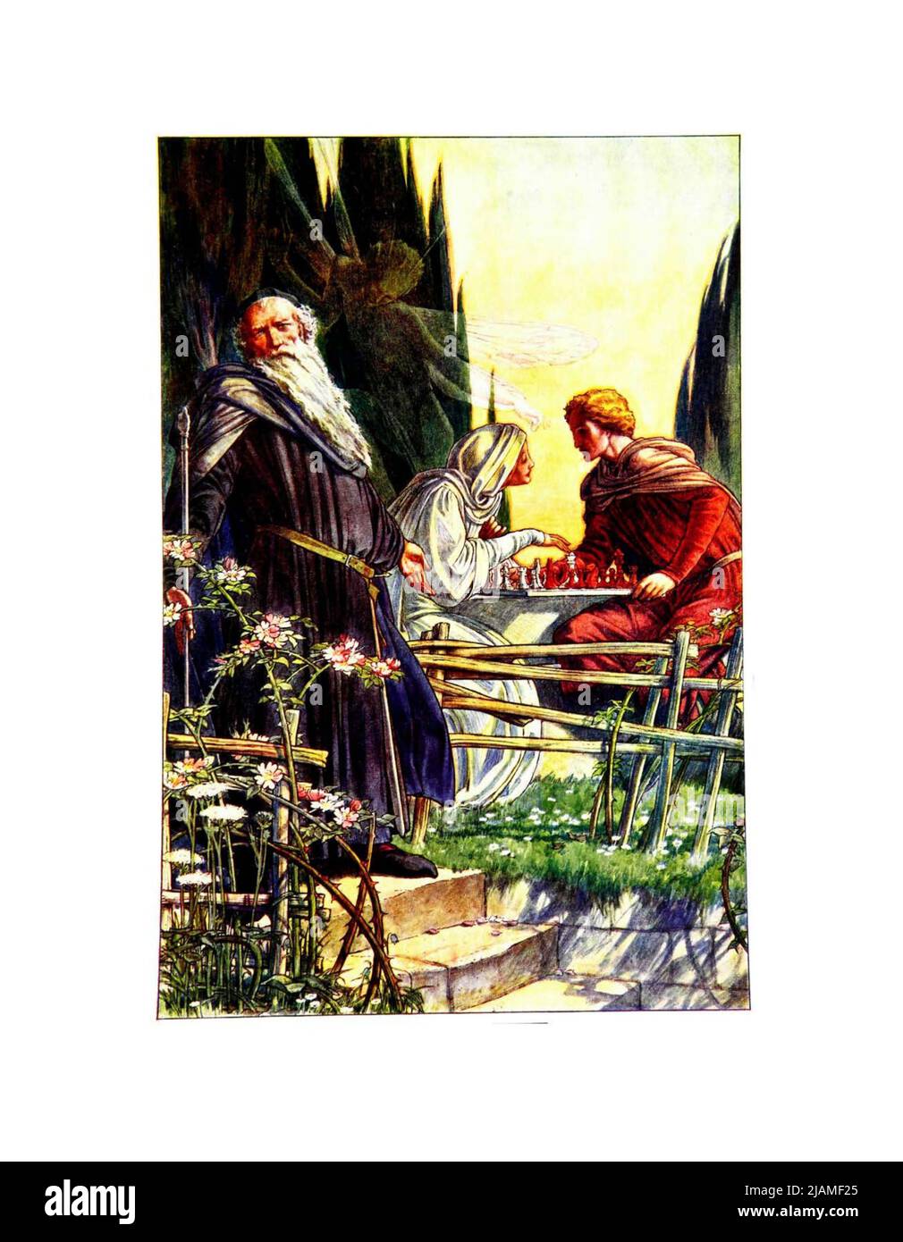 Sweet lord, You play Me false Act V SC I du livre ' The Tempest ' de William Shakespeare, 1564-1616;illustré par Paul Woodroffe, contenu supplémentaire par Joseph S., Moorat, Ballantyne Press, printmaker Publisher London : Chapman & Hall, Ltd. 1908 Banque D'Images